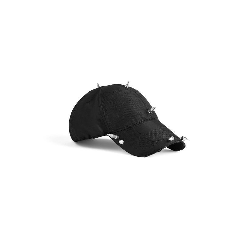 Balenciaga Perforated Spike Hat / Cap in Black Size ONE SIZE - 2 Thumbnail