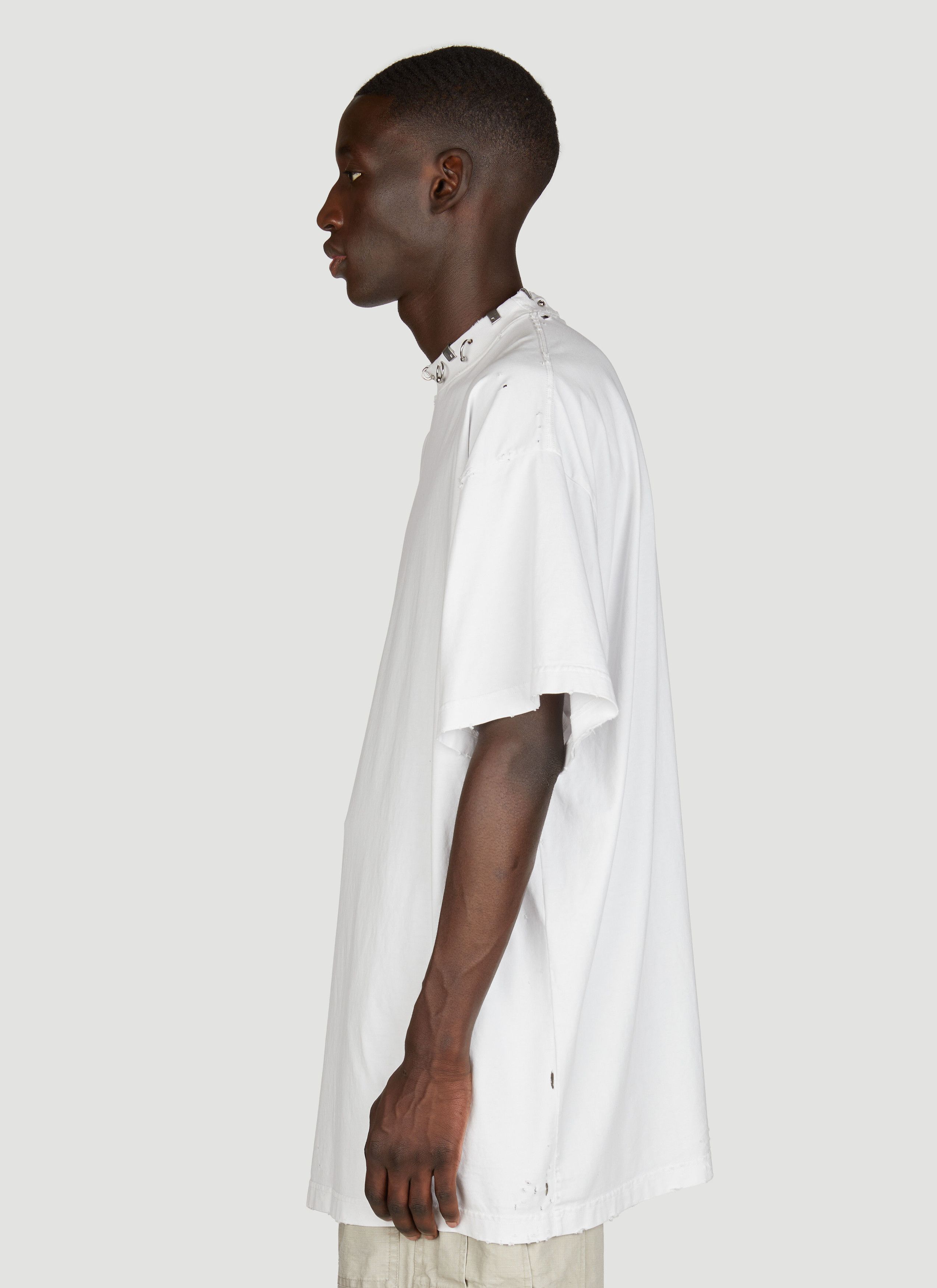 Balenciaga Pierced Oversized T-Shirt in white Size US XS / EU 42 / 0 - 2 Thumbnail