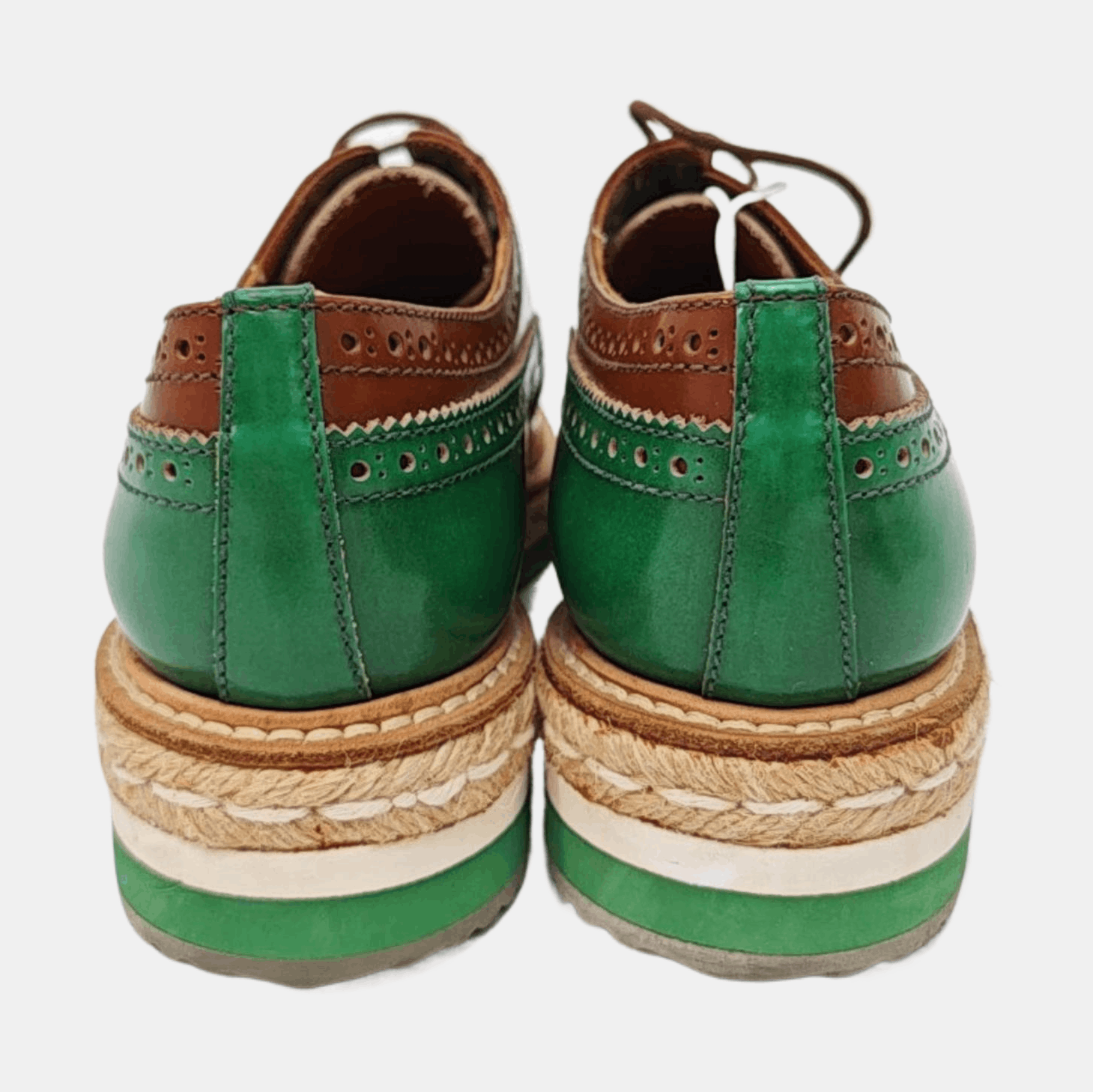 Prada Prada Tri-Color Leather Wingtip Brogues EU 39 Size US 6 / EU 39 - 3 Thumbnail