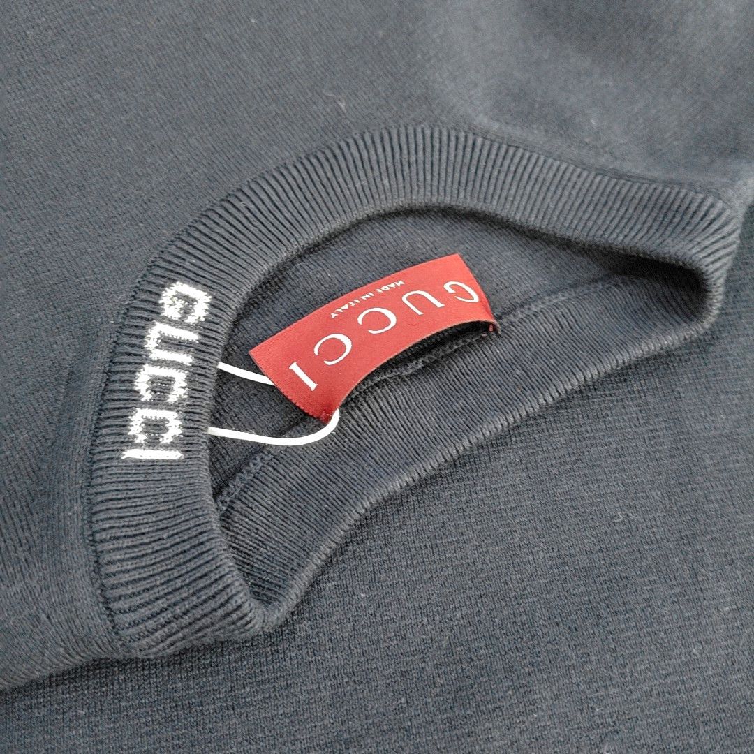 Gucci Gucci Silk Cotton Logo Rib Knit Top Size S Size US S / EU 44-46 / 1 - 6 Thumbnail
