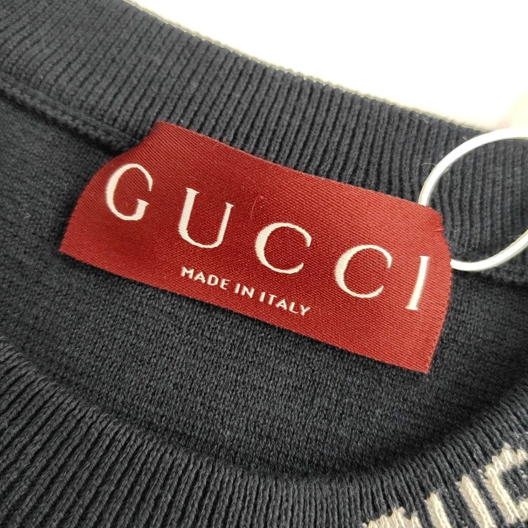 Gucci Gucci Silk Cotton Logo Rib Knit Top Size S Size US S / EU 44-46 / 1 - 7 Thumbnail