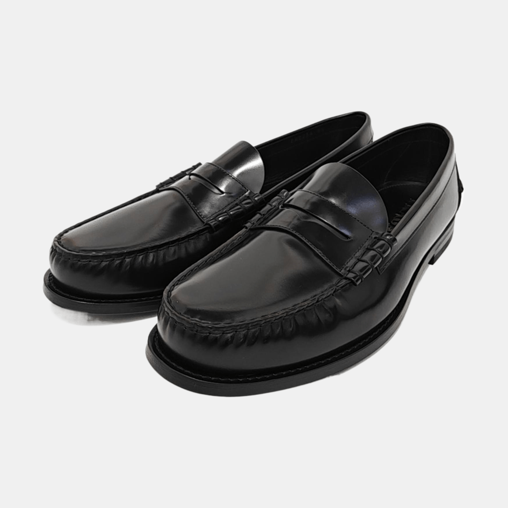 Prada Prada Polished Leather Penny Loafers US 10.5 Size US 10.5 / EU 43-44 - 2 Thumbnail