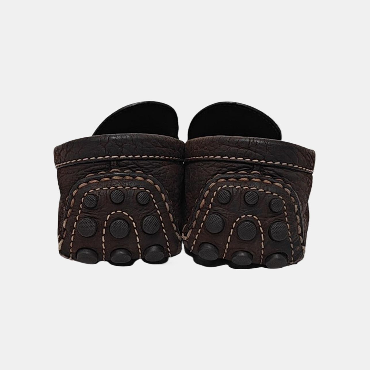 Louis Vuitton Louis Vuitton Brown Pebbled Leather Drivers 8.5 Size US 9.5 / EU 42-43 - 4 Thumbnail