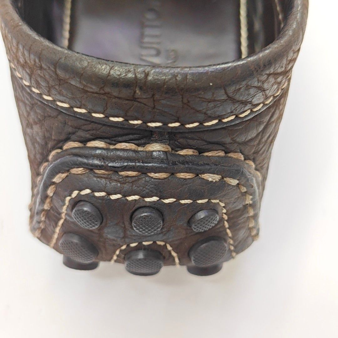 Louis Vuitton Louis Vuitton Brown Pebbled Leather Drivers 8.5 Size US 9.5 / EU 42-43 - 10 Thumbnail