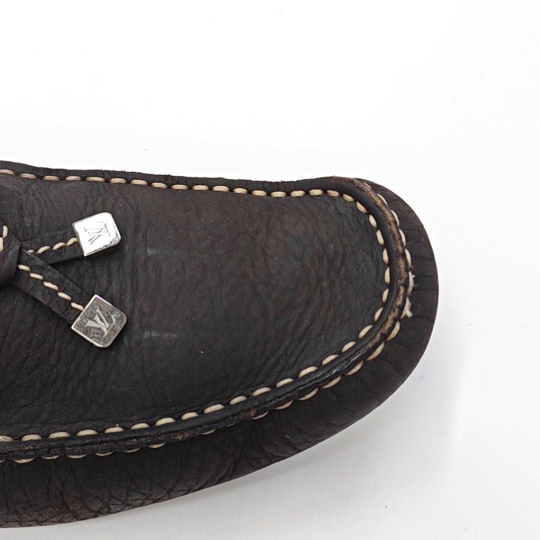 Louis Vuitton Louis Vuitton Brown Pebbled Leather Drivers 8.5 Size US 9.5 / EU 42-43 - 9 Thumbnail