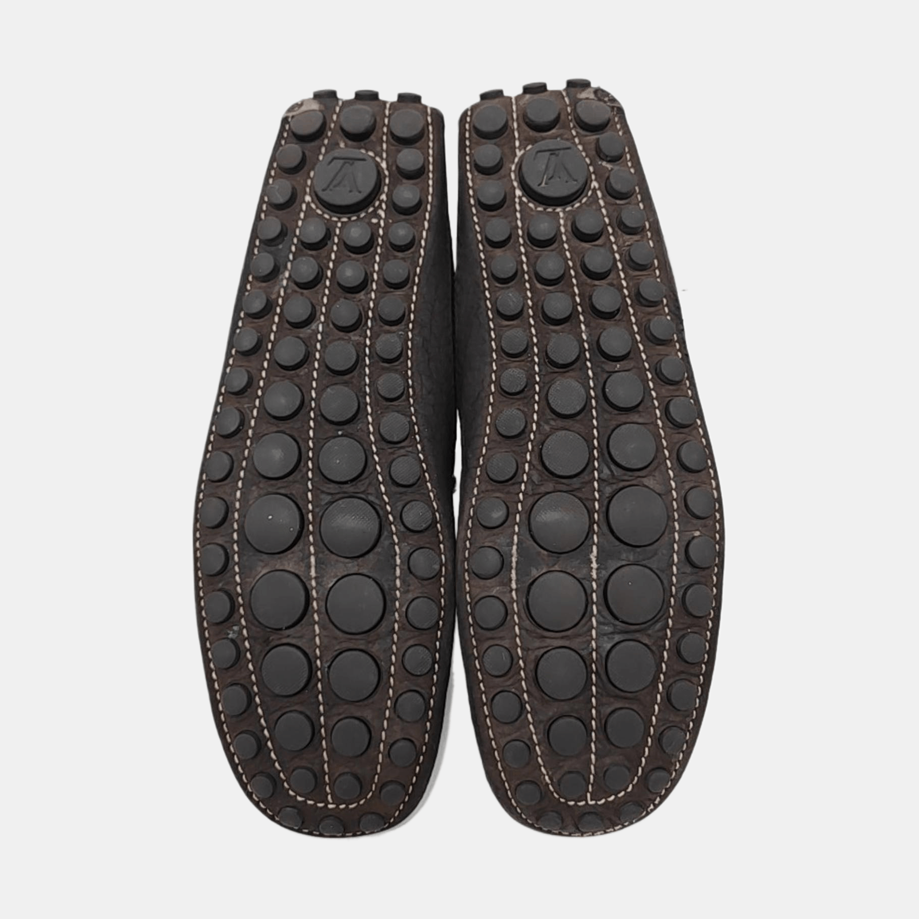 Louis Vuitton Louis Vuitton Brown Pebbled Leather Drivers 8.5 Size US 9.5 / EU 42-43 - 5 Thumbnail