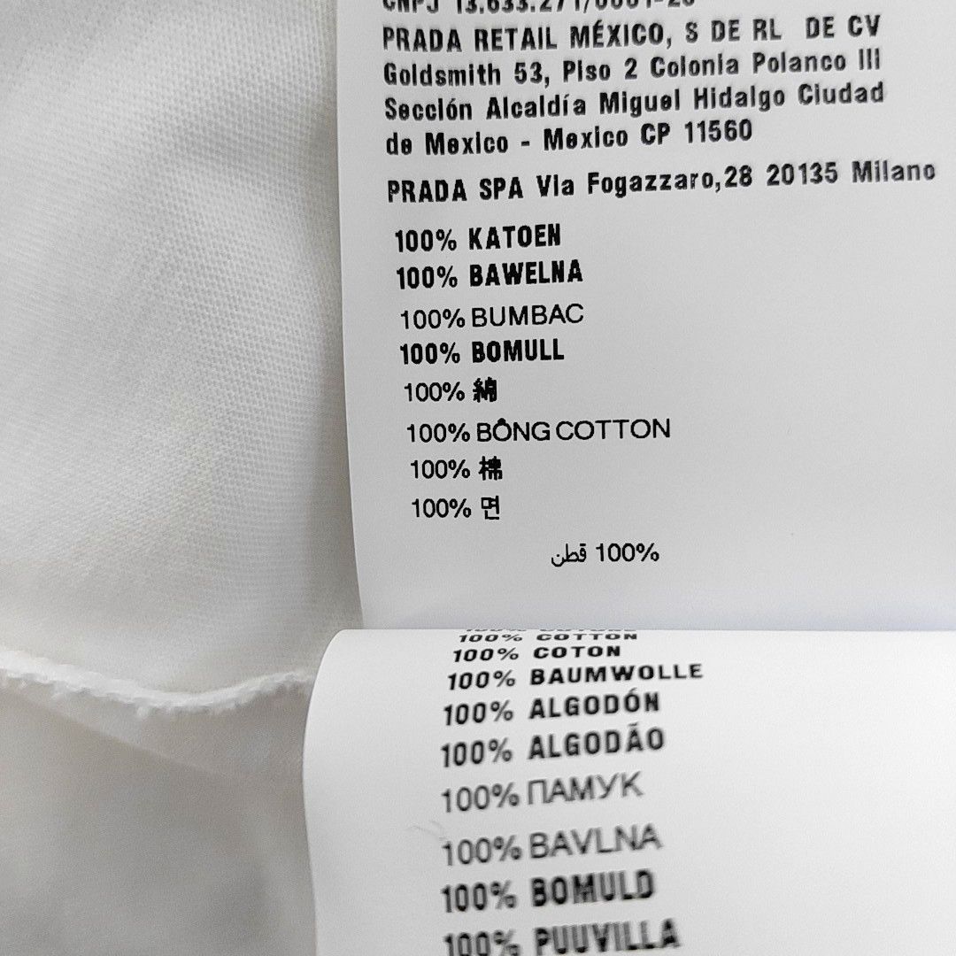 Miu Miu Miu Miu White Cotton Logo T-Shirt Size M Size US M / EU 48-50 / 2 - 3 Thumbnail