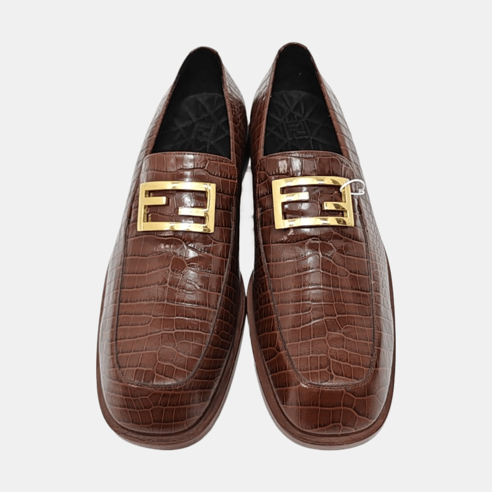 Fendi Fendi Croc-Embossed Buckle Loafers 45 Size US 12 / EU 45 - 3 Thumbnail