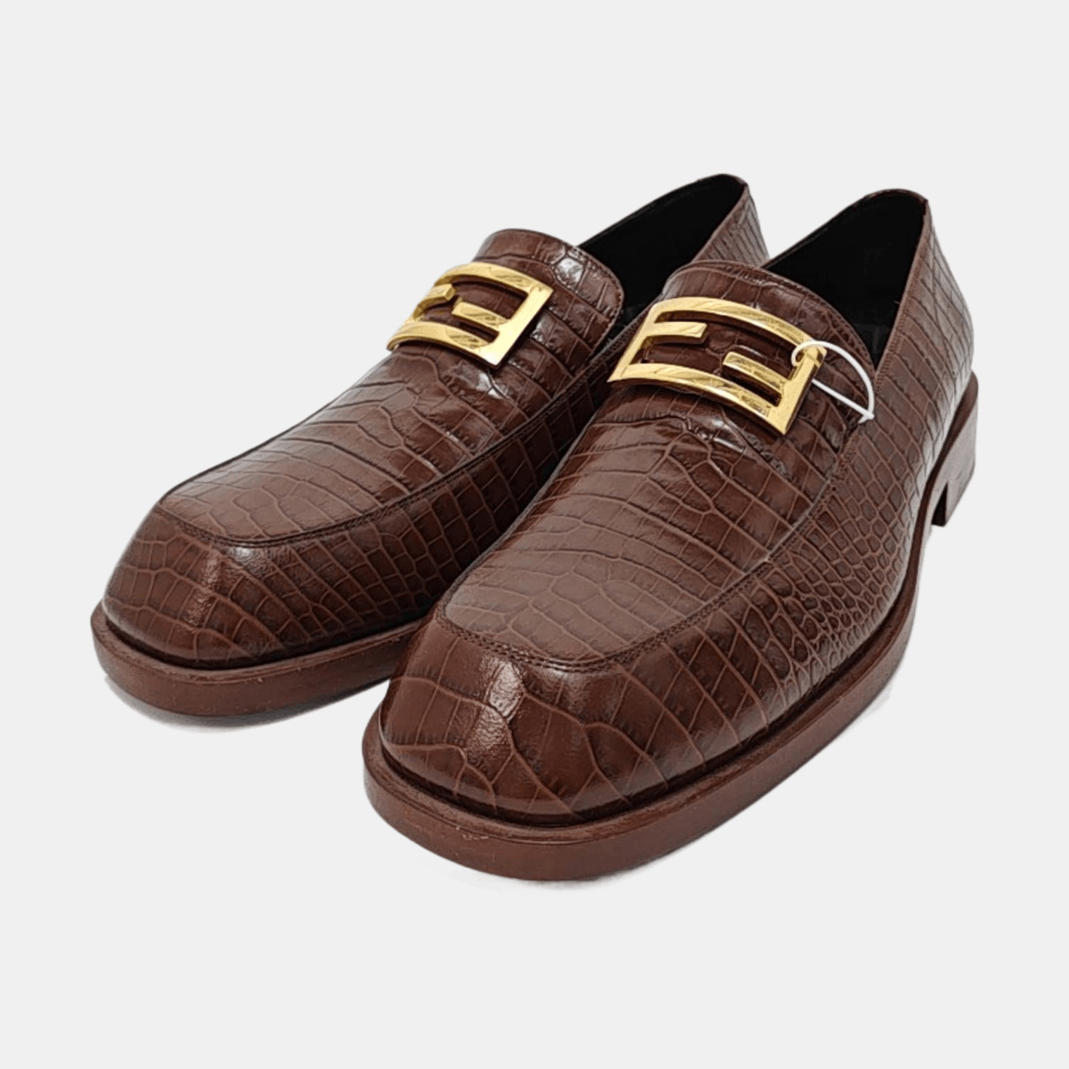 Fendi Fendi Croc-Embossed Buckle Loafers 45 Size US 12 / EU 45 - 2 Thumbnail