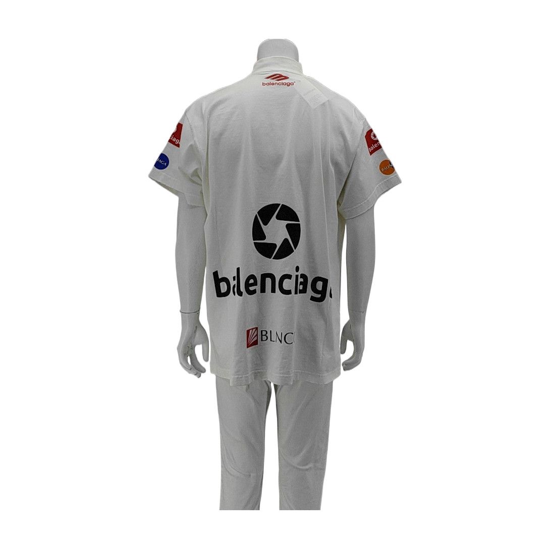 Balenciaga Balenciaga Multi Logo Graphic T-Shirt White Size L Size US L / EU 52-54 / 3 - 2 Thumbnail