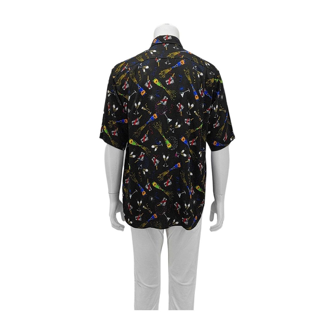 Balenciaga Balenciaga Champagne Print Short Sleeve Shirt 37 Size US S / EU 44-46 / 1 - 2 Thumbnail