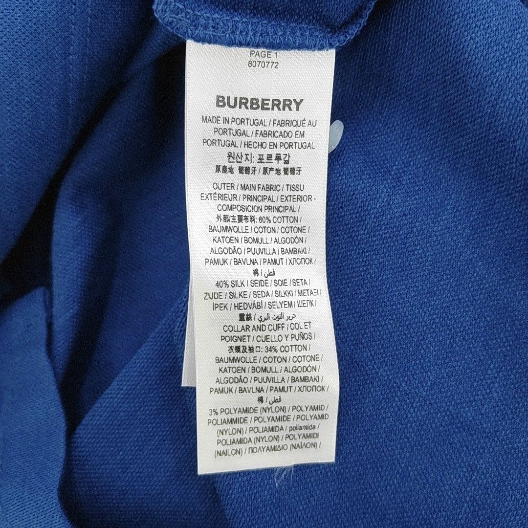 Burberry Burberry Blue Silk Blend Polo Size XS Size US XS / EU 42 / 0 - 3 Thumbnail
