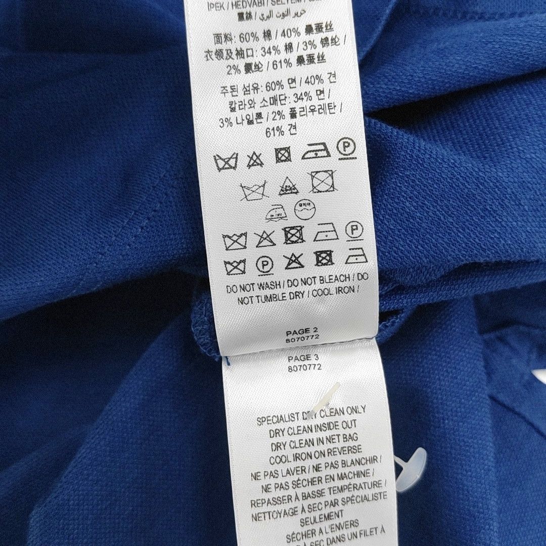 Burberry Burberry Blue Silk Blend Polo Size XS Size US XS / EU 42 / 0 - 4 Thumbnail