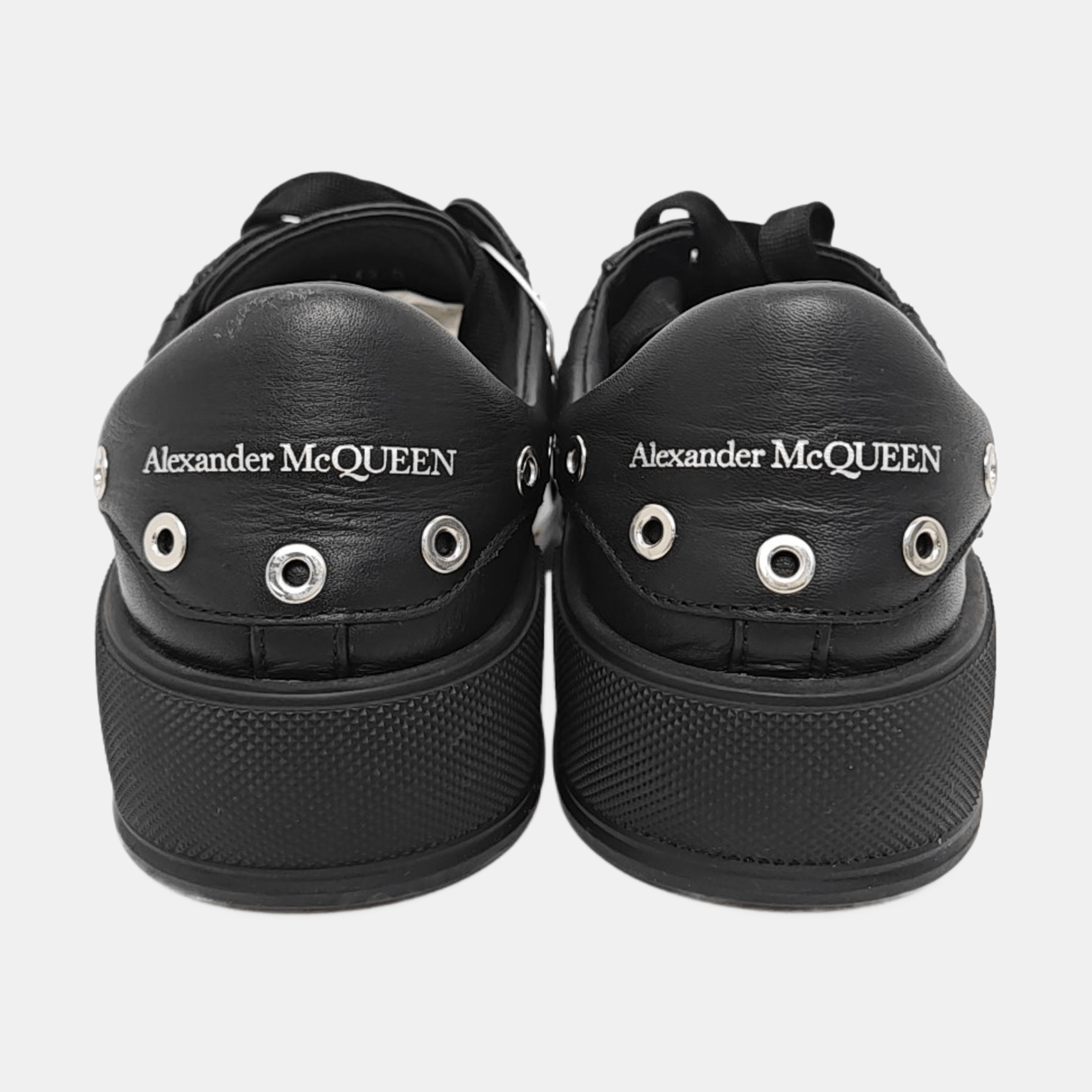 Alexander McQueen Alexander McQueen Black Leather Low-Top Sneakers 43 Size US 10 / EU 43 - 4 Thumbnail
