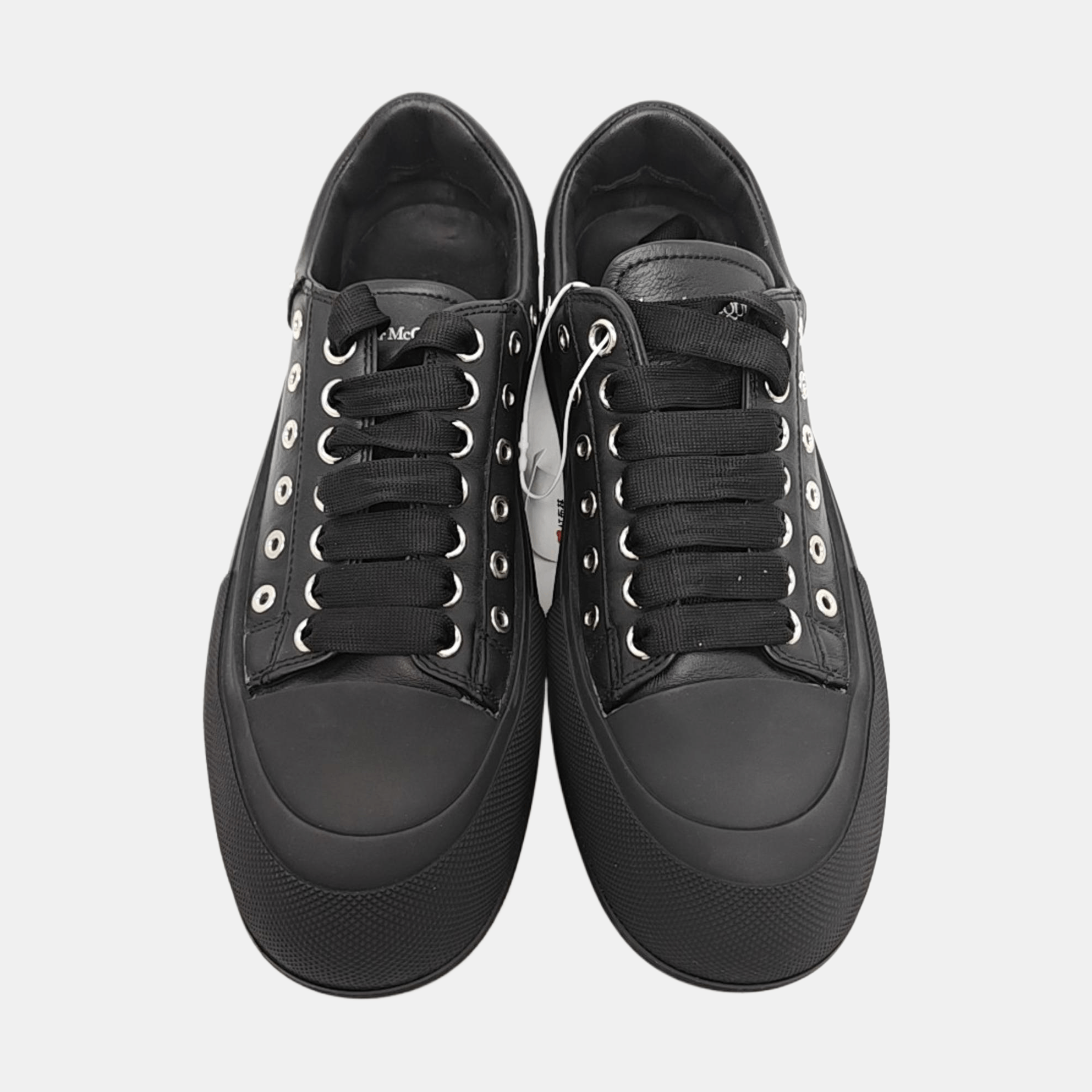 Alexander McQueen Alexander McQueen Black Leather Low-Top Sneakers 43 Size US 10 / EU 43 - 3 Thumbnail