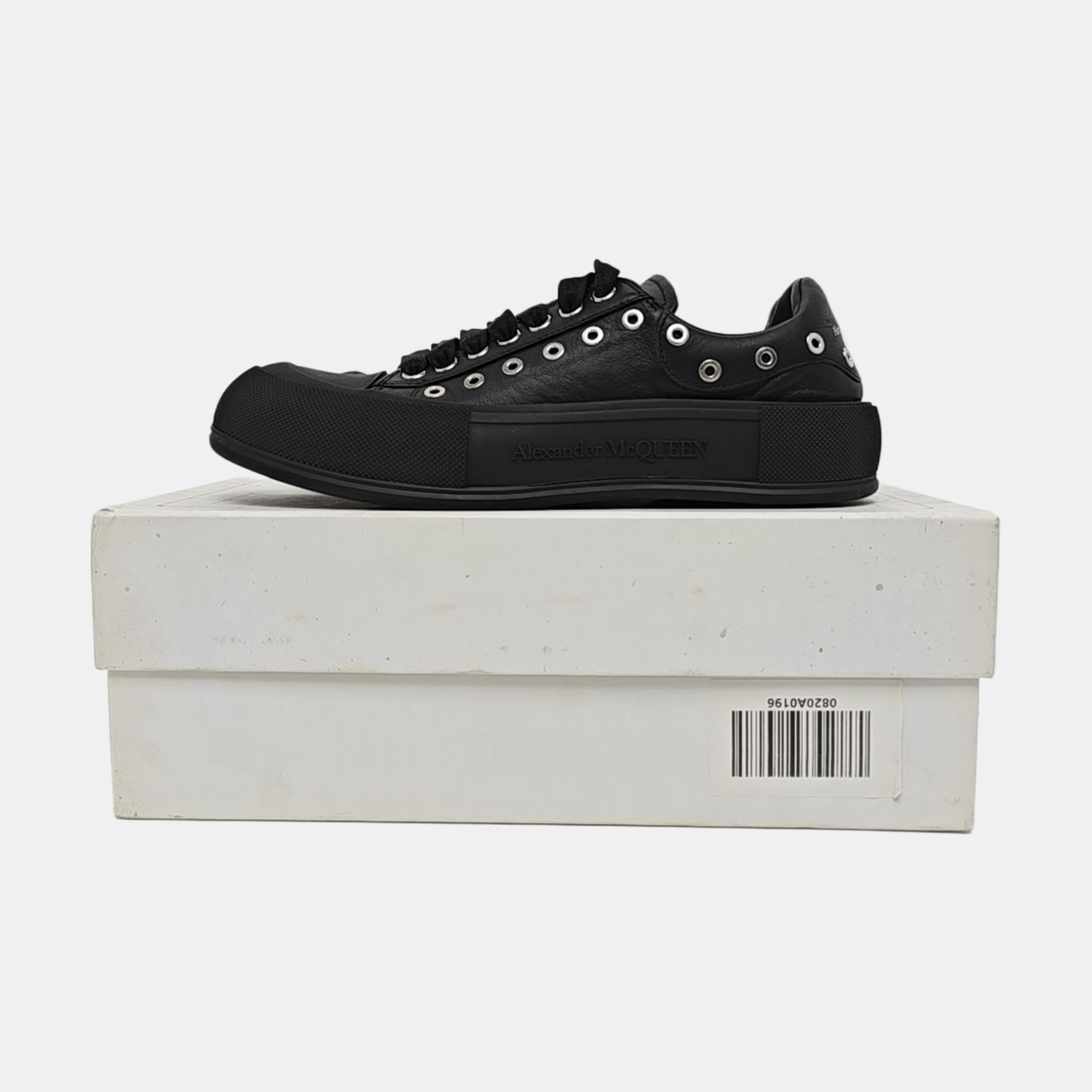 Alexander McQueen Alexander McQueen Black Leather Low-Top Sneakers 43 Size US 10 / EU 43 - 6 Thumbnail