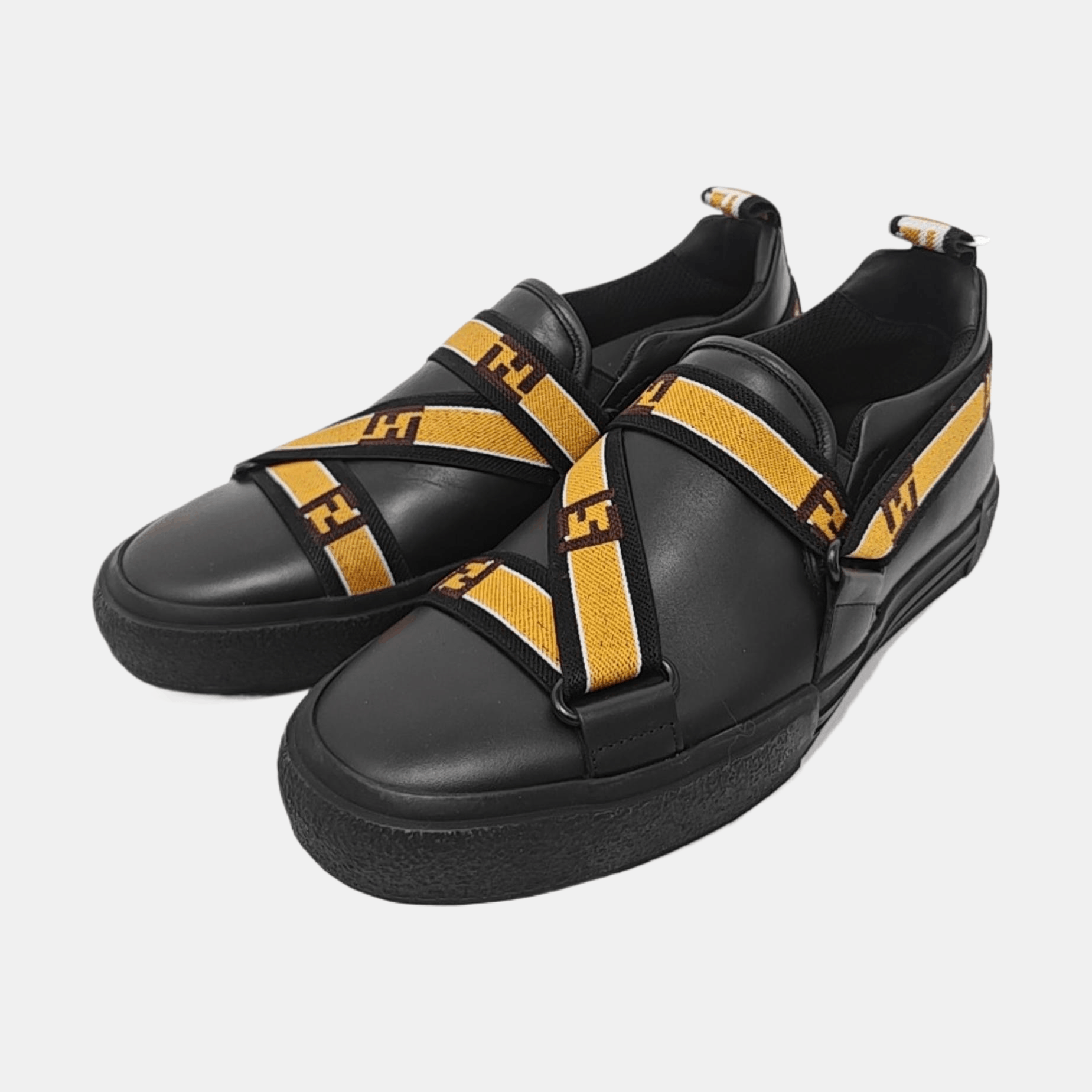 Fendi Fendi FF Strap Leather Low-Top Sneakers 41.5 Size US 8.5 / EU 41-42 - 2 Thumbnail