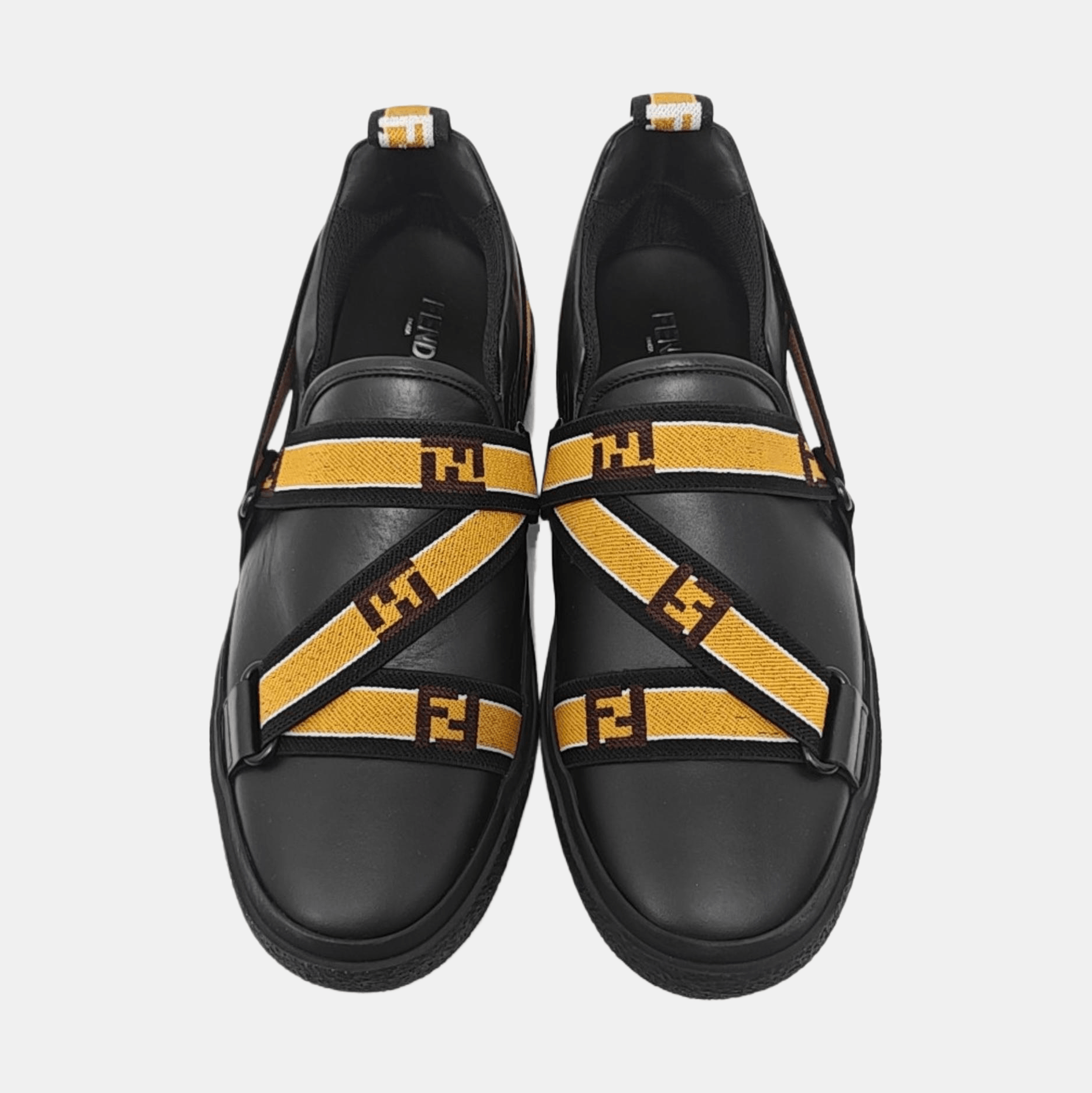 Fendi Fendi FF Strap Leather Low-Top Sneakers 41.5 Size US 8.5 / EU 41-42 - 3 Thumbnail