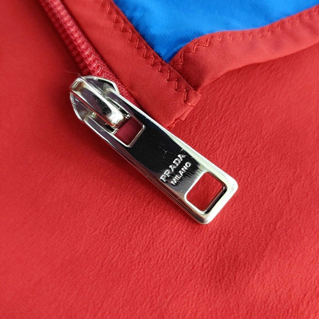 Prada PRADA Blue Nylon Hooded Jacket Size 54 Size US L / EU 52-54 / 3 - 5 Thumbnail