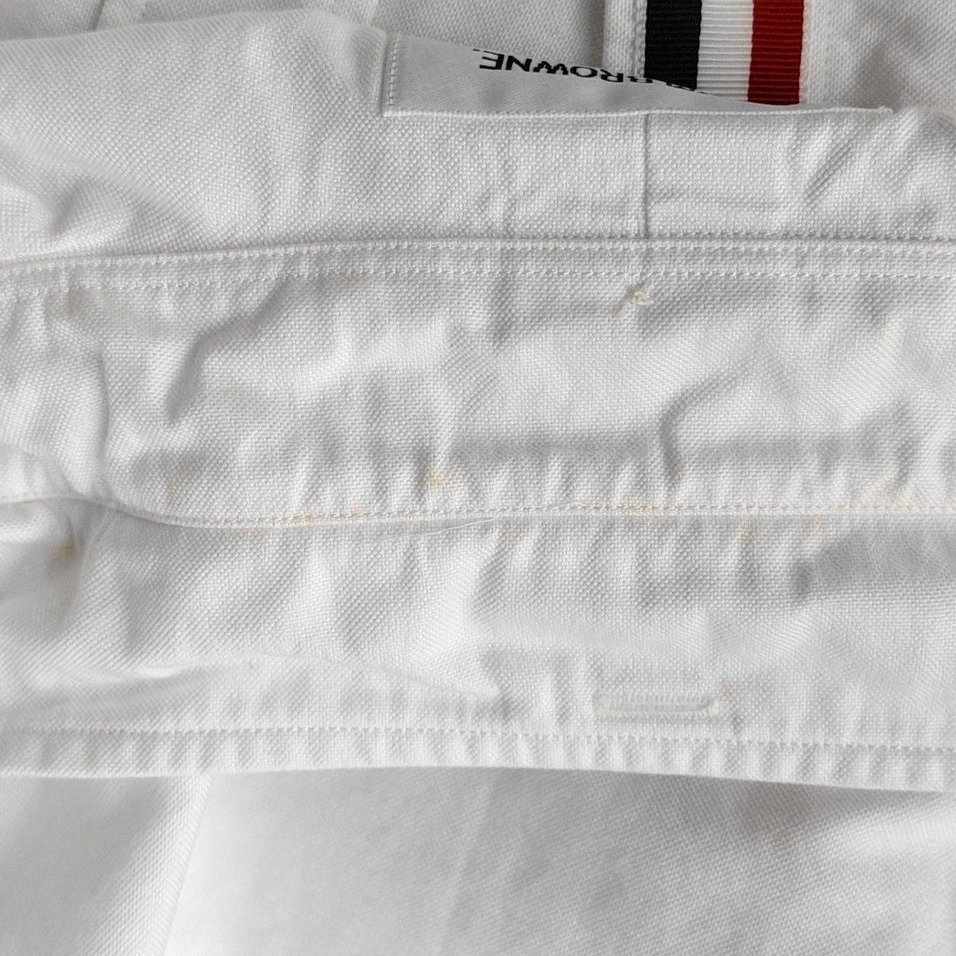 Thom Browne Thom Browne White Cotton Short Sleeve Shirt 2 Size US M / EU 48-50 / 2 - 7 Thumbnail