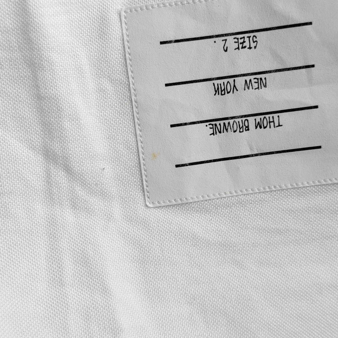 Thom Browne Thom Browne White Cotton Short Sleeve Shirt 2 Size US M / EU 48-50 / 2 - 6 Thumbnail