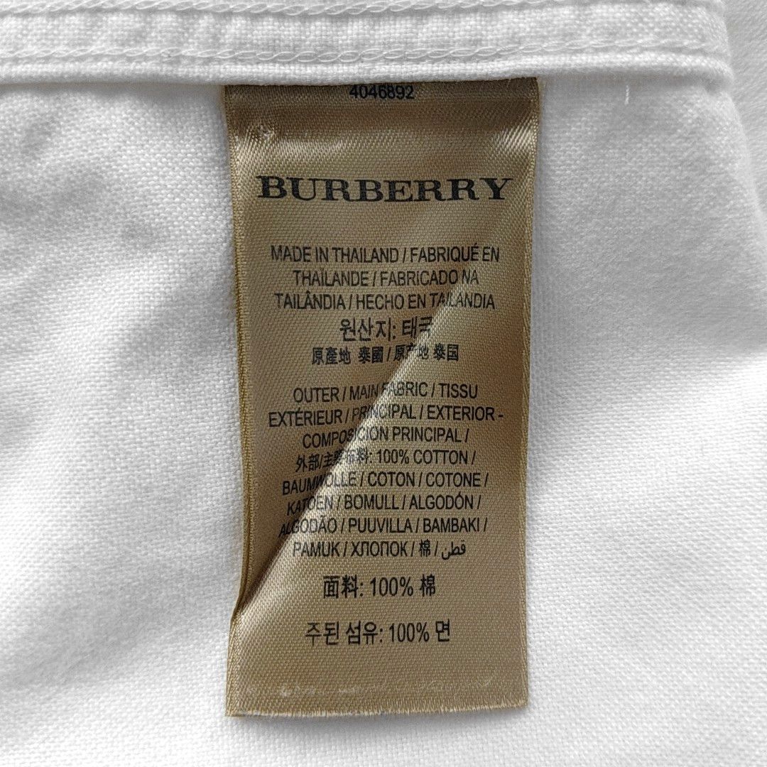 Burberry Burberry White Cotton Long Sleeve Shirt Size S Size US S / EU 44-46 / 1 - 3 Thumbnail