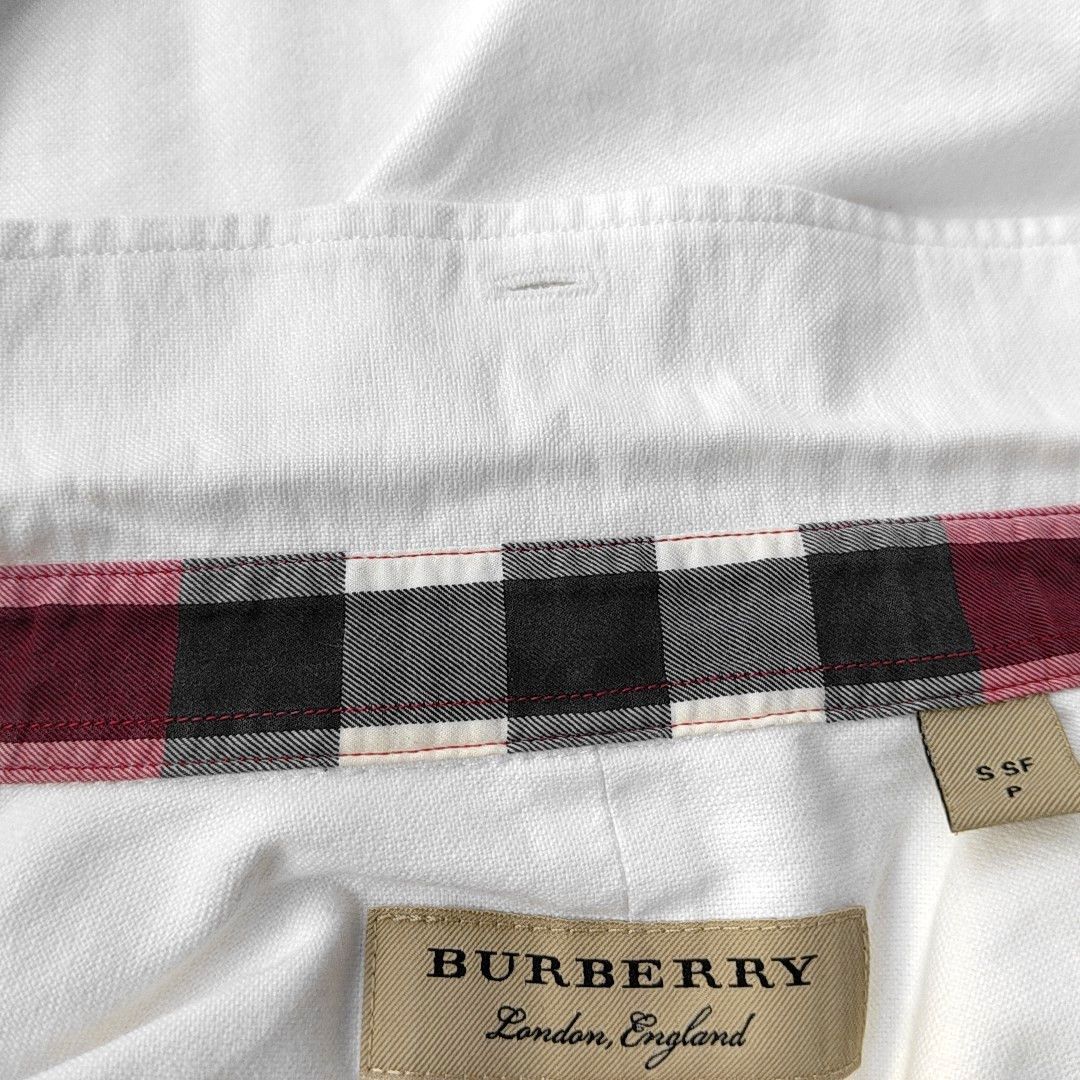 Burberry Burberry White Cotton Long Sleeve Shirt Size S Size US S / EU 44-46 / 1 - 6 Thumbnail
