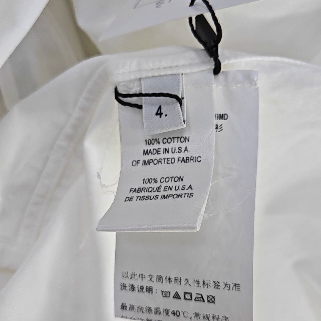 Thom Browne Thom Browne White Cotton Button Down Shirt Size 4 Size US XL / EU 56 / 4 - 3 Thumbnail