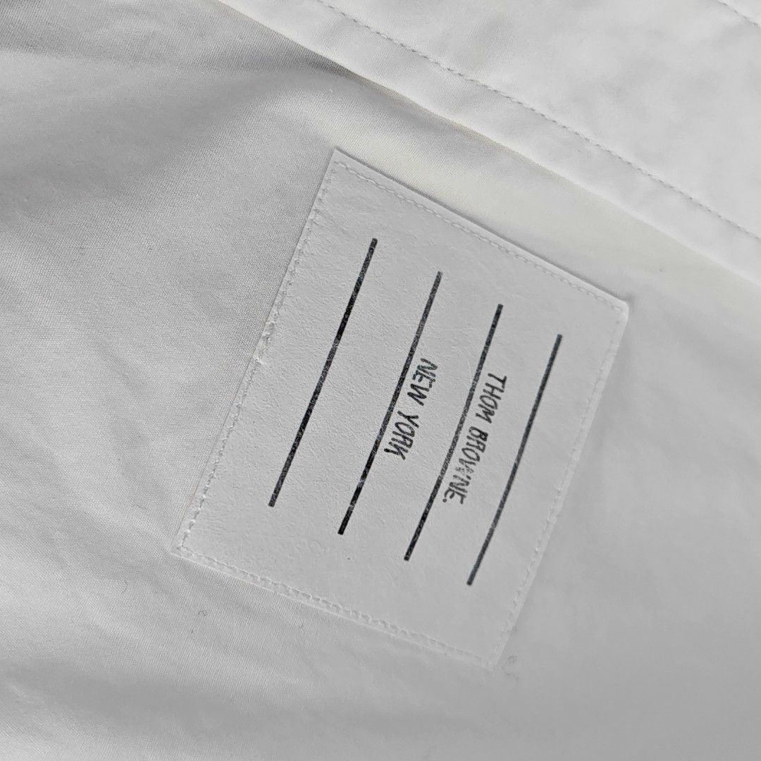Thom Browne Thom Browne White Cotton Button Down Shirt Size 4 Size US XL / EU 56 / 4 - 5 Thumbnail