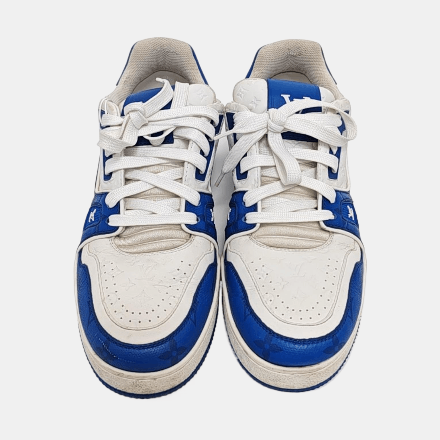 Louis Vuitton Louis Vuitton Blue Monogram Trainer Sneakers 40 Size US 7 / EU 40 - 3 Thumbnail