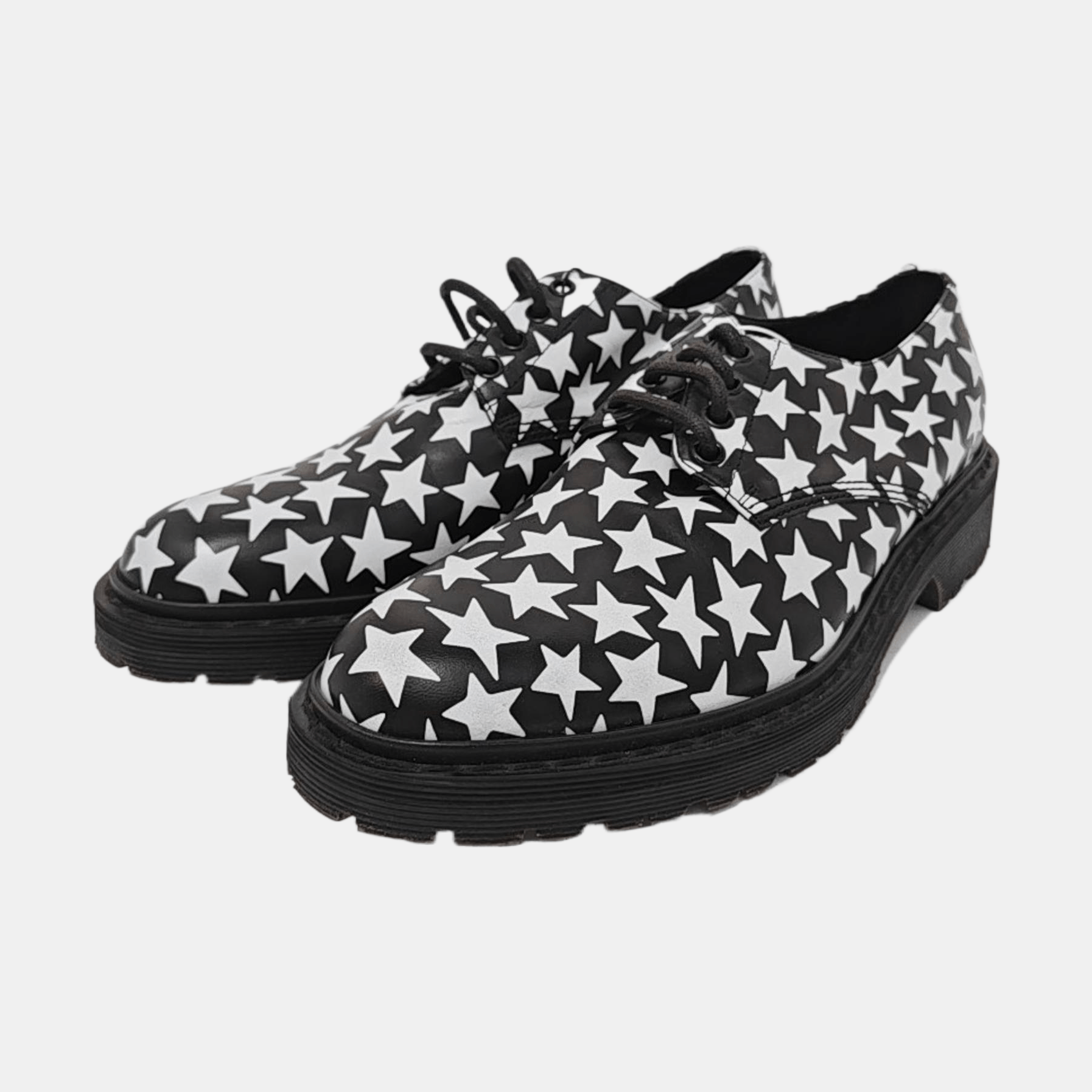 Saint Laurent Paris Saint Laurent Star Print Leather Derby Shoes 41.5 Size US 8.5 / EU 41-42 - 2 Thumbnail