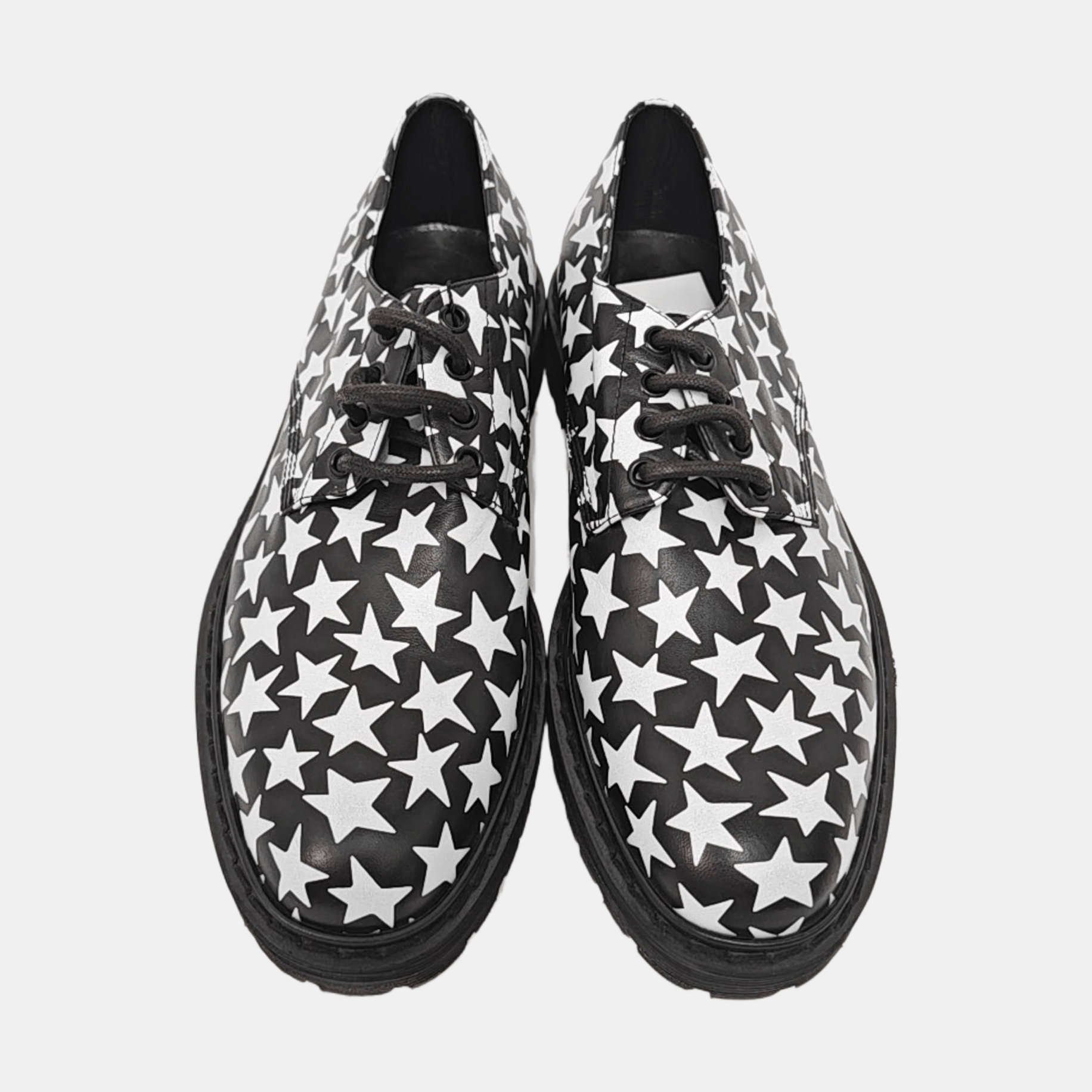 Saint Laurent Paris Saint Laurent Star Print Leather Derby Shoes 41.5 Size US 8.5 / EU 41-42 - 3 Thumbnail