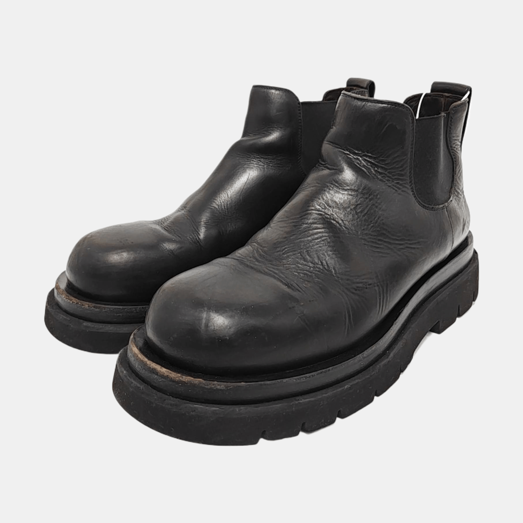 Bottega Veneta Bottega Veneta Black Leather Lug Sole Boots 41.5 Size US 8.5 / EU 41-42 - 2 Thumbnail
