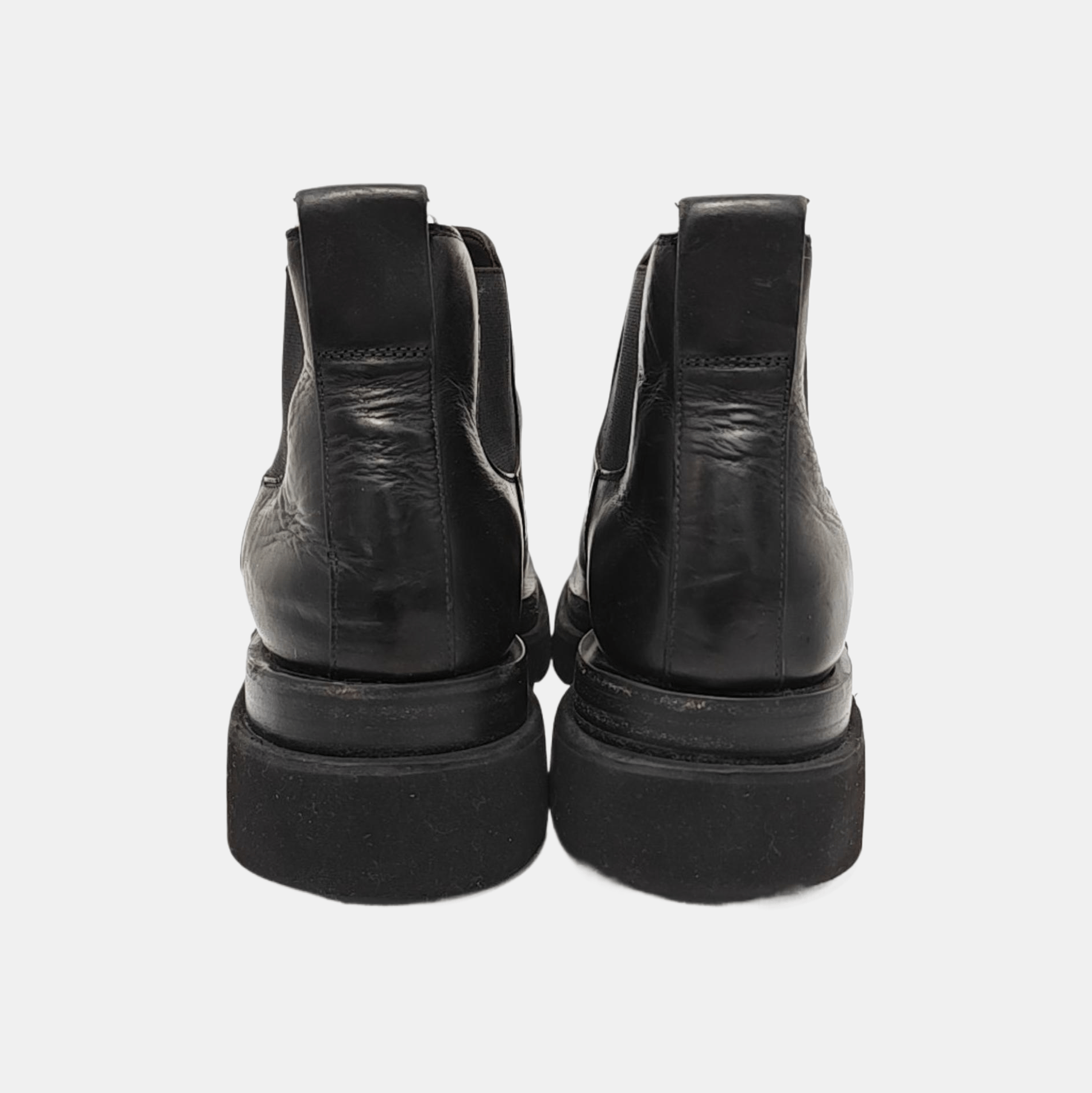 Bottega Veneta Bottega Veneta Black Leather Lug Sole Boots 41.5 Size US 8.5 / EU 41-42 - 4 Thumbnail