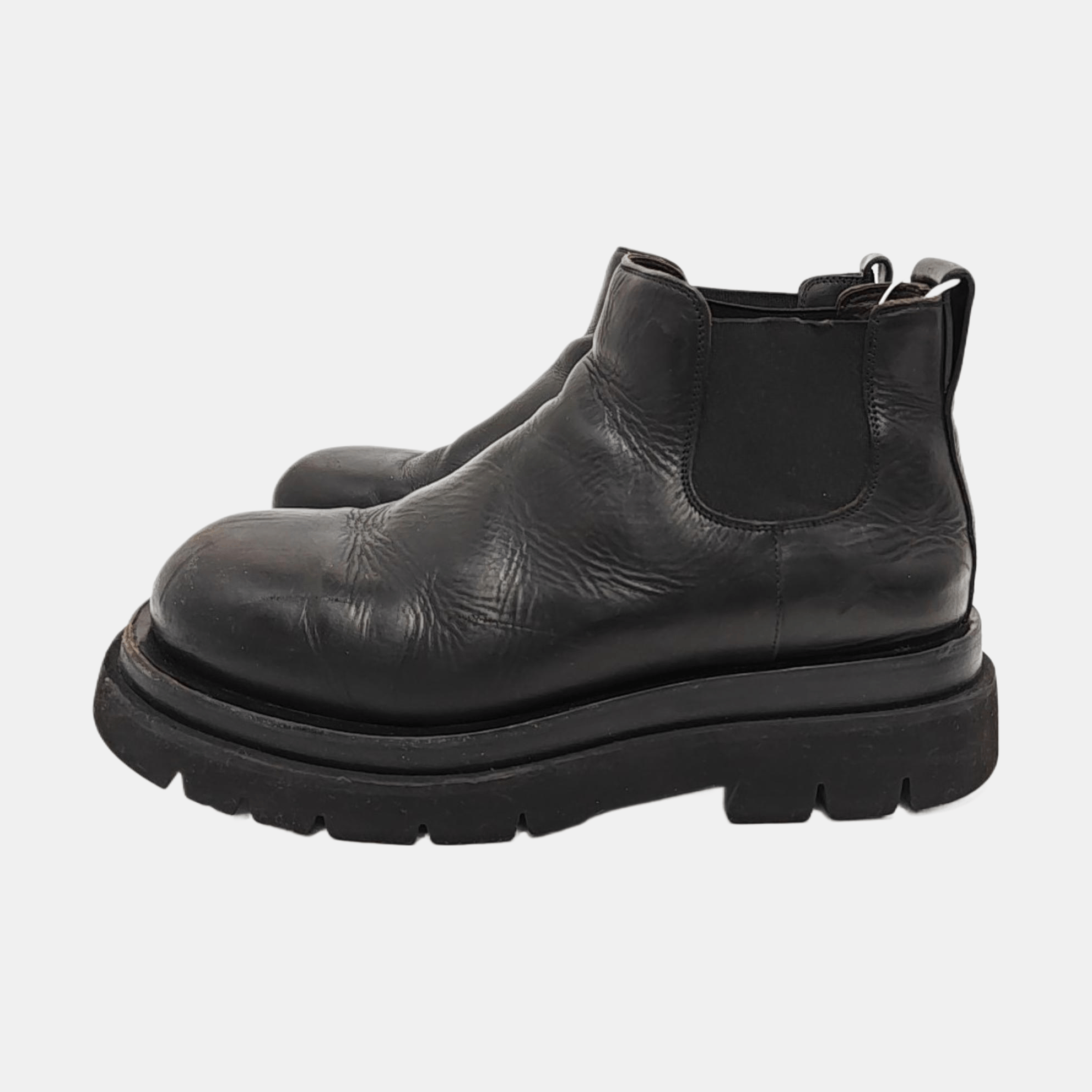 Bottega Veneta Bottega Veneta Black Leather Lug Sole Boots 41.5 Size US 8.5 / EU 41-42 - 6 Thumbnail
