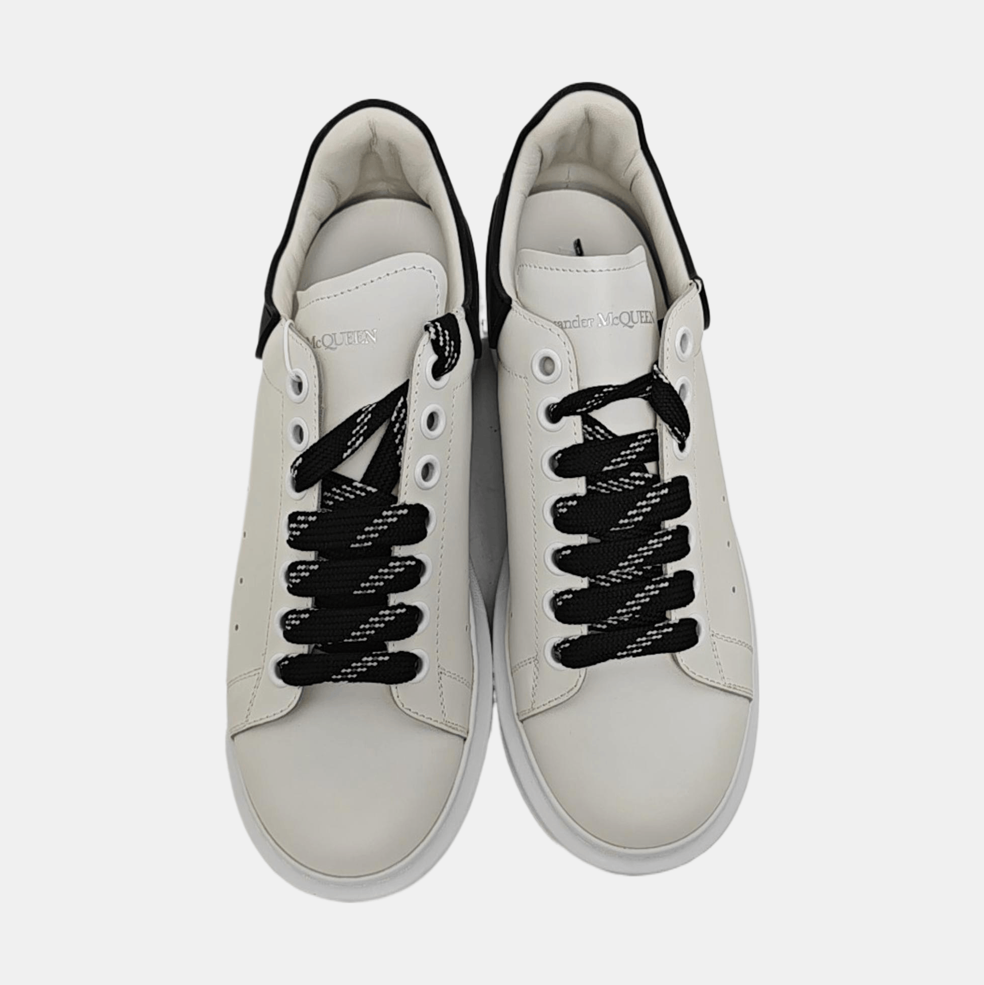 Alexander McQueen Alexander McQueen White Leather Low-Top Sneakers EU 40.5 Size US 7.5 / EU 40-41 - 3 Thumbnail