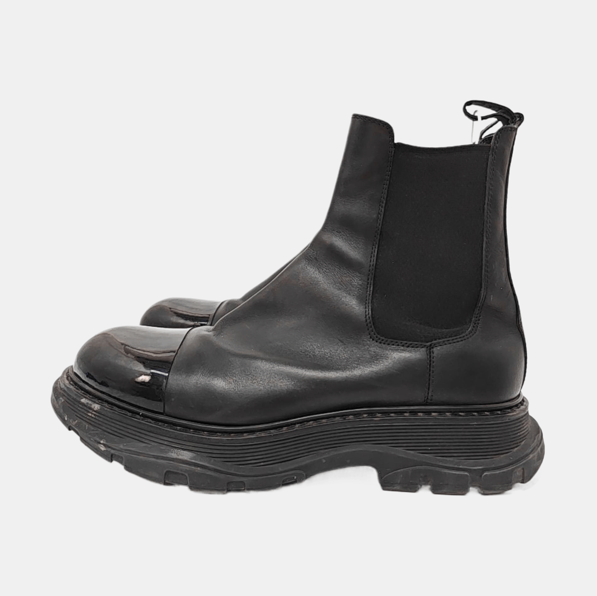 Alexander McQueen Alexander McQueen Black Leather Tread Boots 44 Size US 11 / EU 44 - 6 Thumbnail
