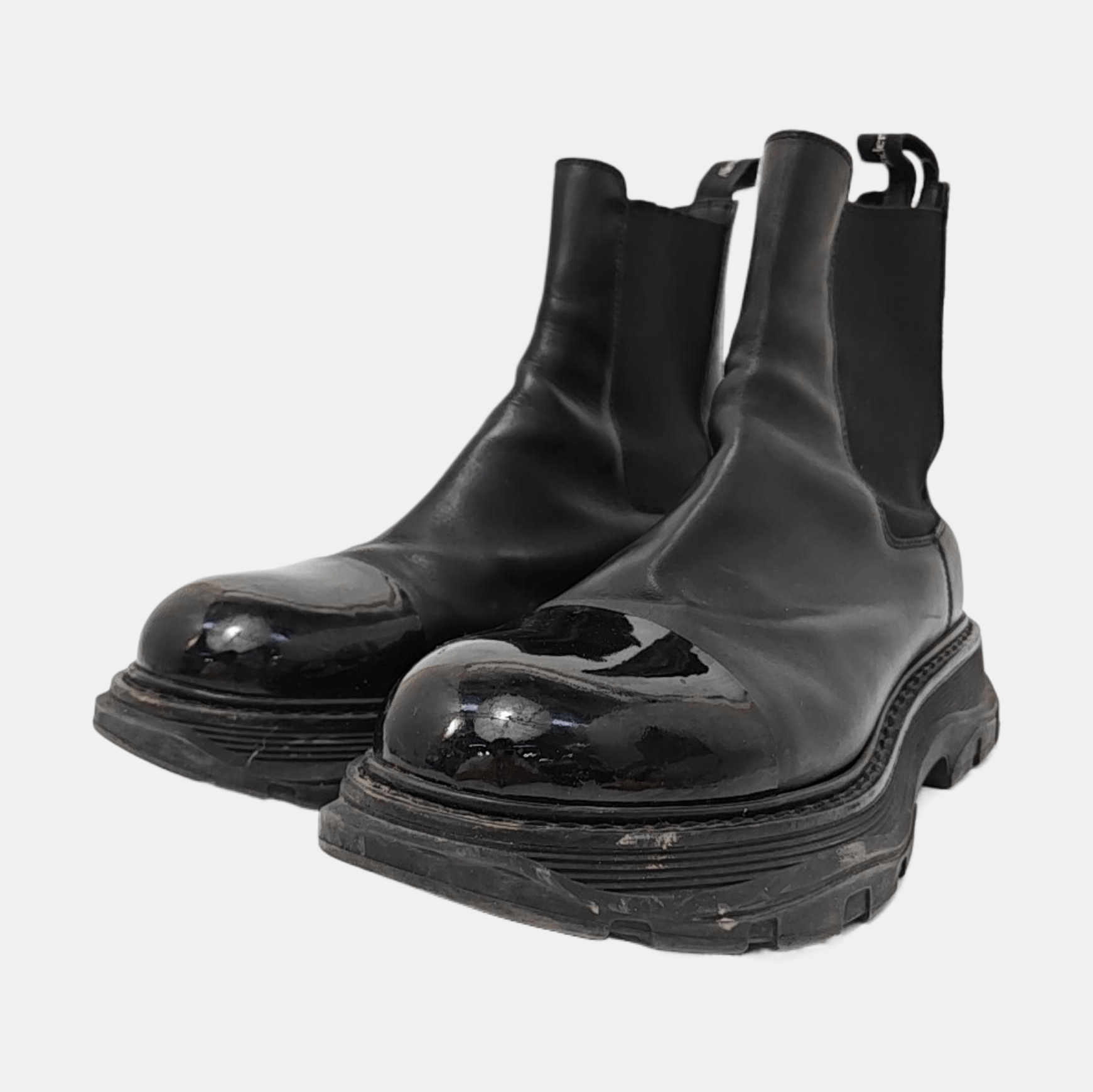 Alexander McQueen Alexander McQueen Black Leather Tread Boots 44 Size US 11 / EU 44 - 2 Thumbnail