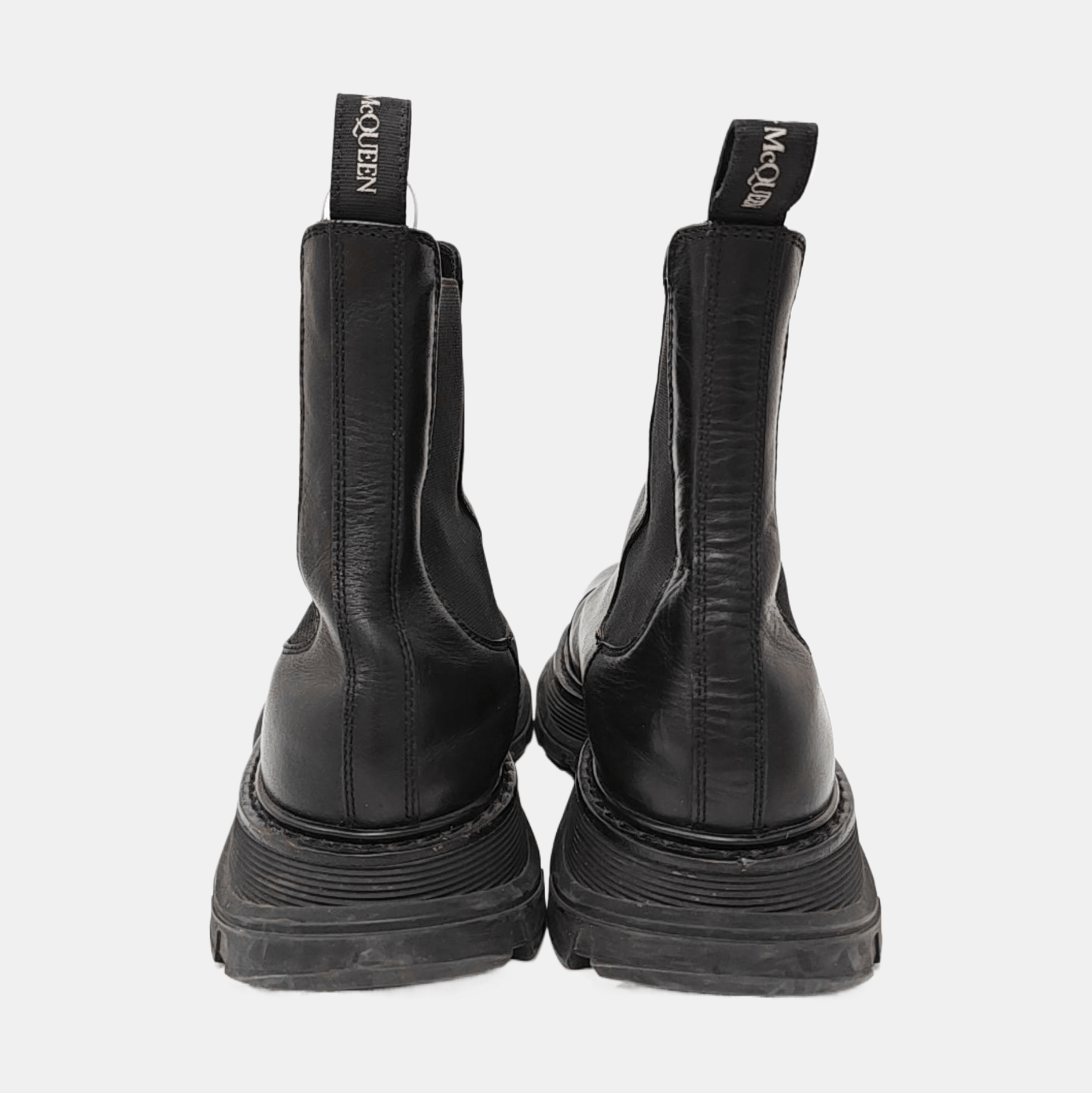 Alexander McQueen Alexander McQueen Black Leather Tread Boots 44 Size US 11 / EU 44 - 4 Thumbnail
