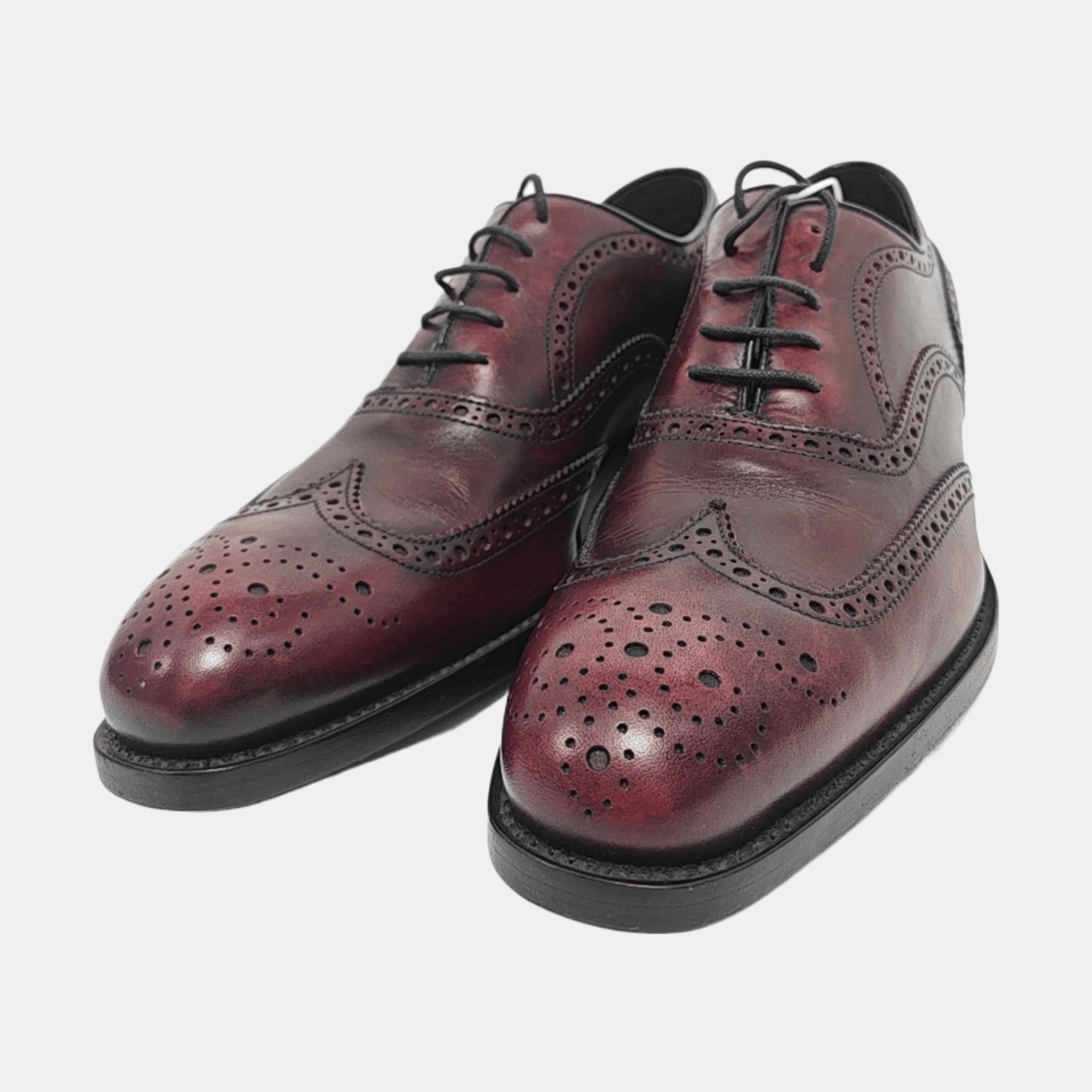 Prada Prada Burgundy Leather Wingtip Brogues Size 7 Size US 8 / EU 41 - 2 Thumbnail