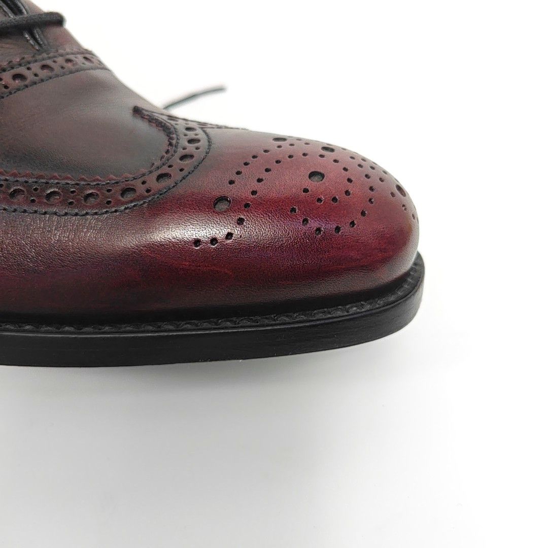 Prada Prada Burgundy Leather Wingtip Brogues Size 7 Size US 8 / EU 41 - 8 Thumbnail