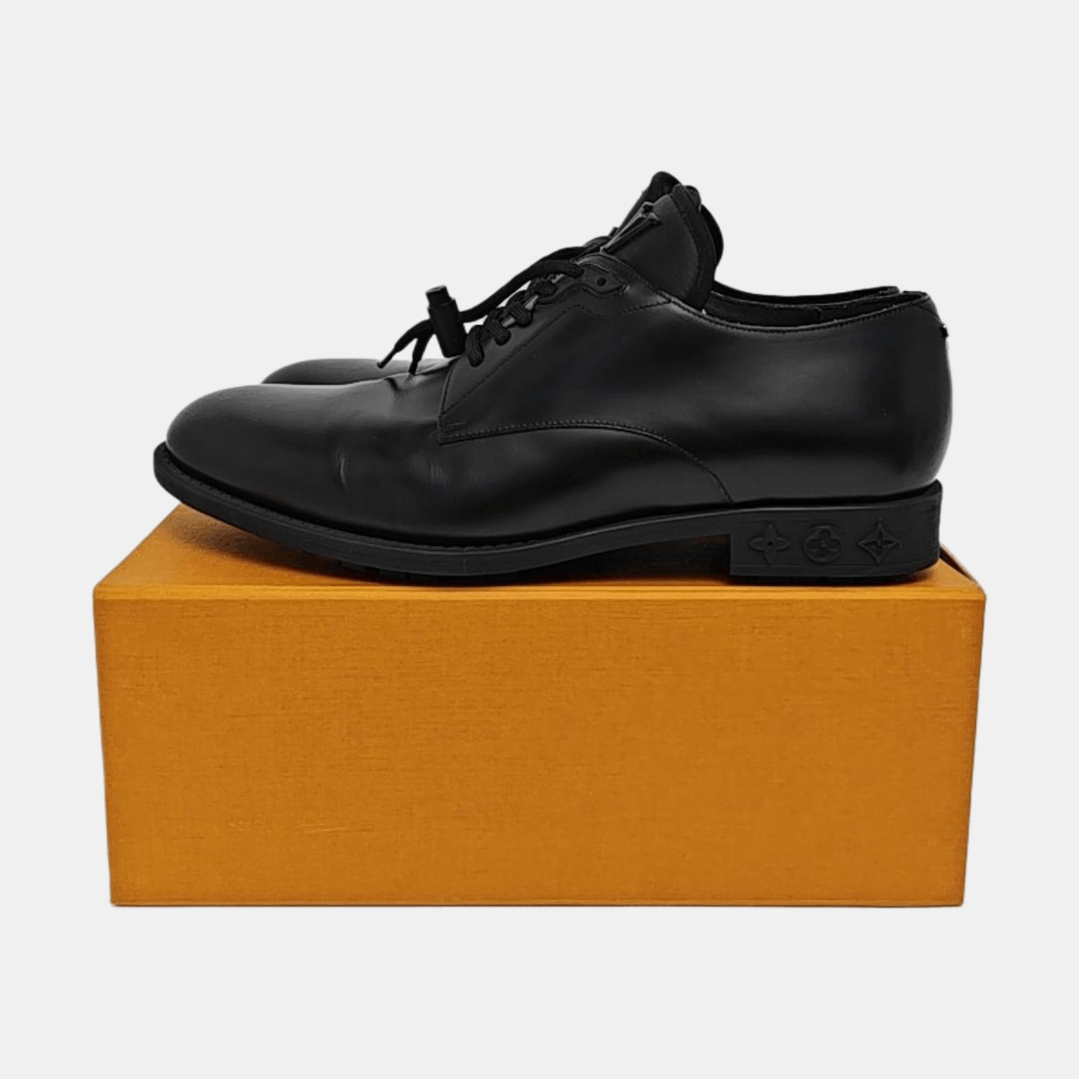 Louis Vuitton Louis Vuitton Black Leather Logo Derbies Size 41.5 Size US 8.5 / EU 41-42 - 6 Thumbnail