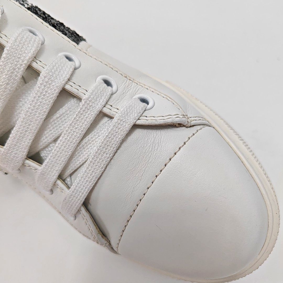 Miu Miu Miu Miu Glitter Stripe Leather Sneakers EU 38.5 Size US 6 / EU 39 - 7 Thumbnail