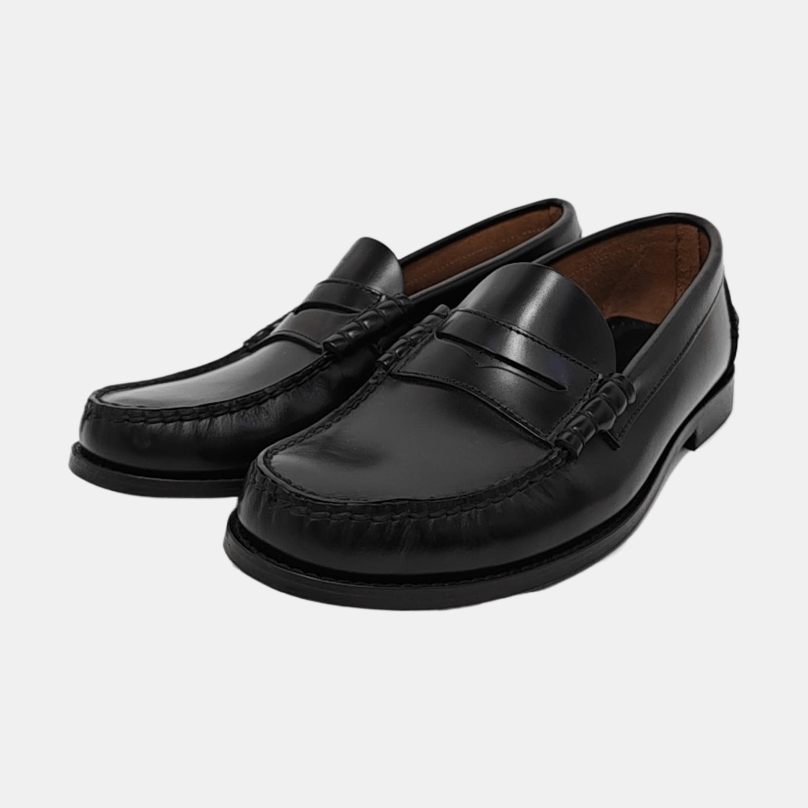 Prada Prada Black Leather Penny Loafers 40 Size US 7 / EU 40 - 2 Thumbnail