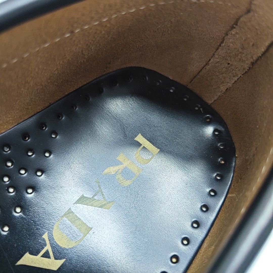 Prada Prada Black Leather Penny Loafers 40 Size US 7 / EU 40 - 7 Thumbnail