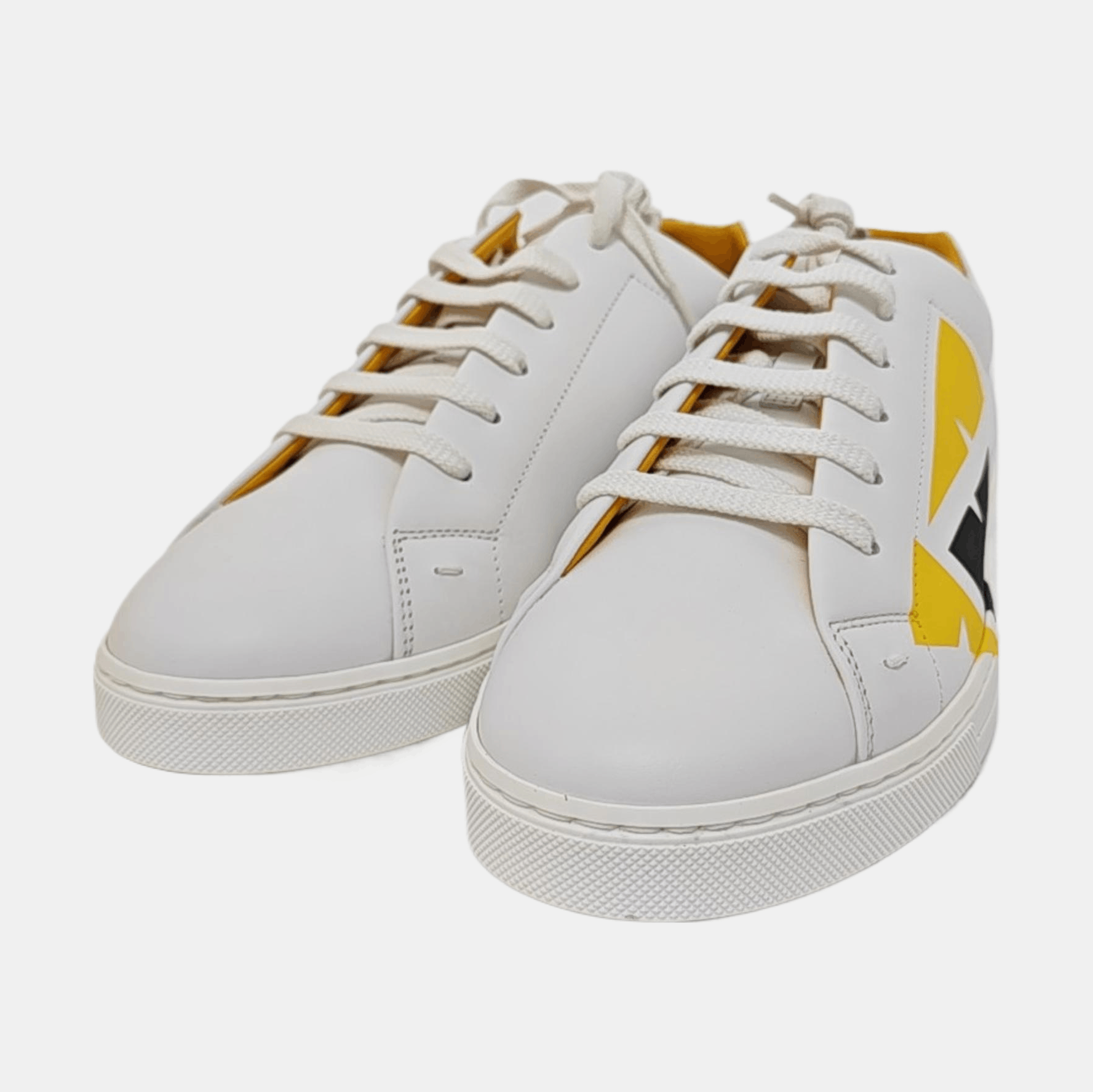 Fendi Fendi Graphic Leather Low-Top Sneakers Size 42 Size US 9 / EU 42 - 2 Thumbnail