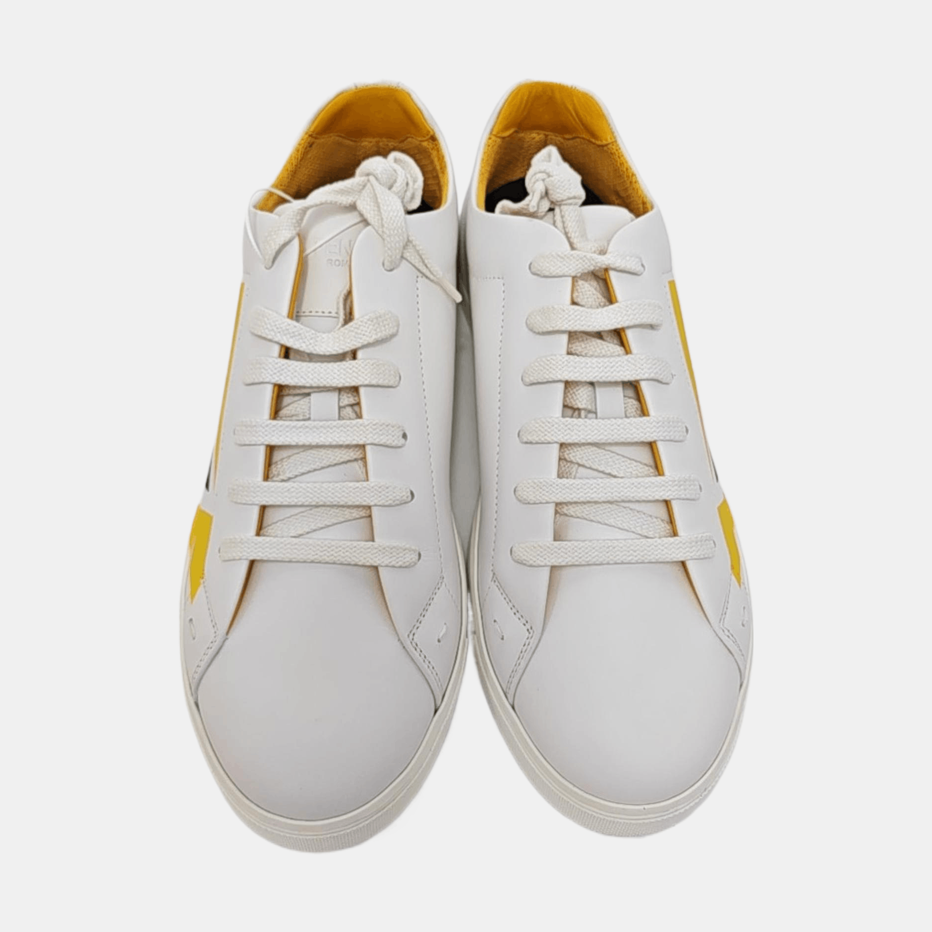 Fendi Fendi Graphic Leather Low-Top Sneakers Size 42 Size US 9 / EU 42 - 3 Thumbnail