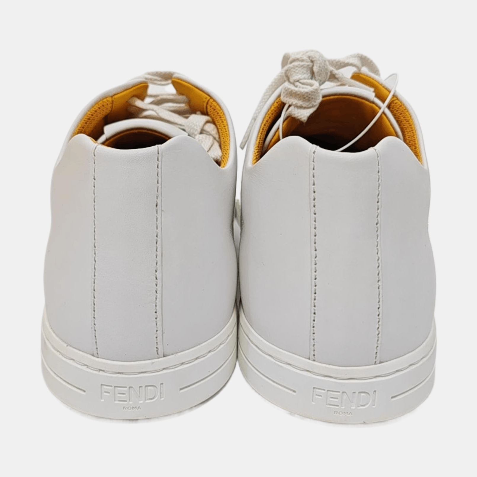 Fendi Fendi Graphic Leather Low-Top Sneakers Size 42 Size US 9 / EU 42 - 4 Thumbnail