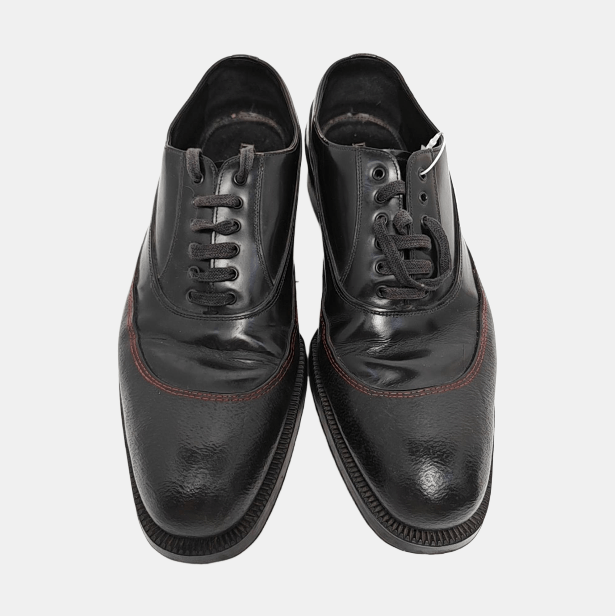 Prada Prada Contrast Stitch Leather Derby Shoes US 11 Size US 11 / EU 44 - 3 Thumbnail