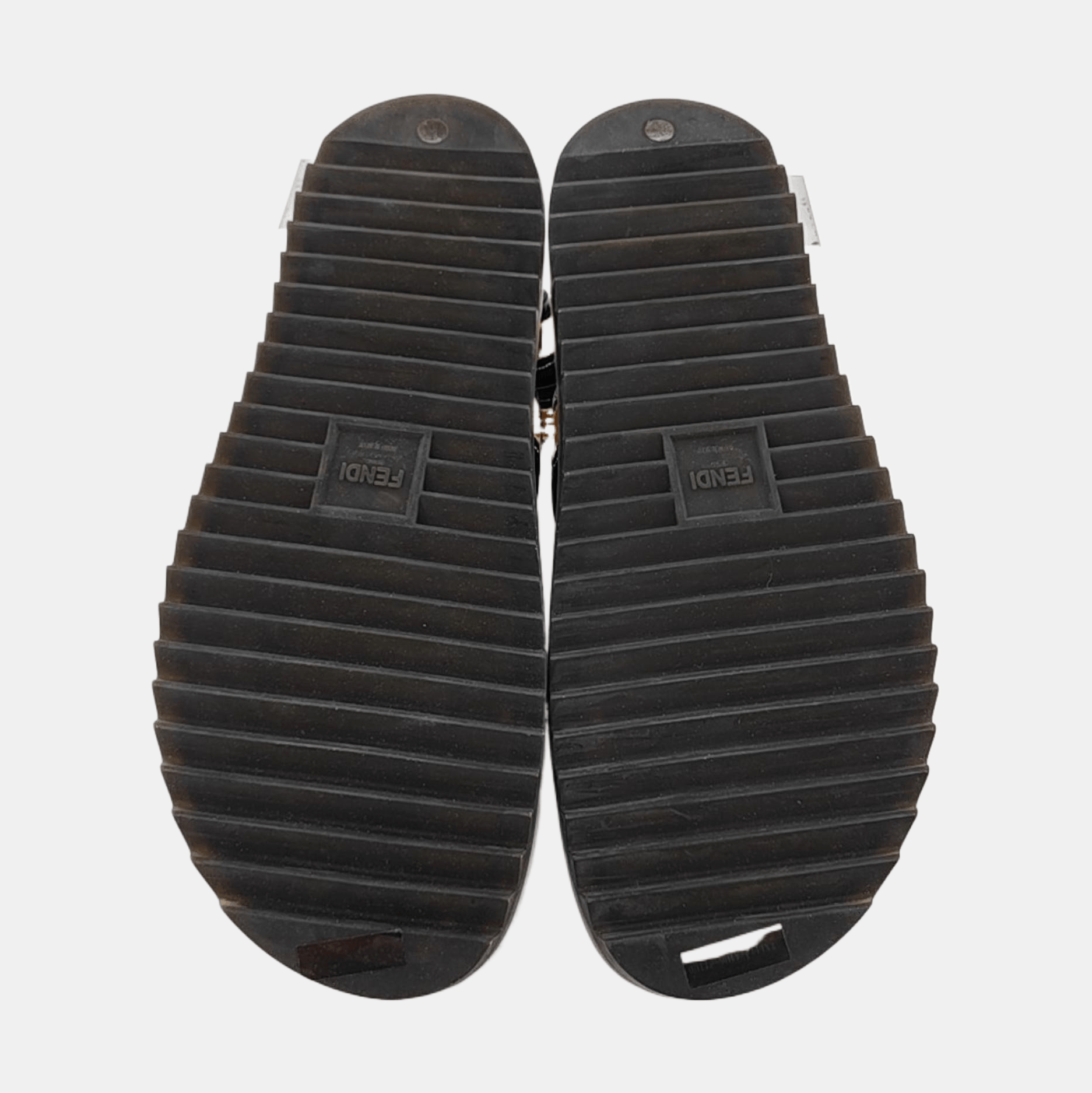 Fendi Logo Webbing Strappy Sandals Size 44.5